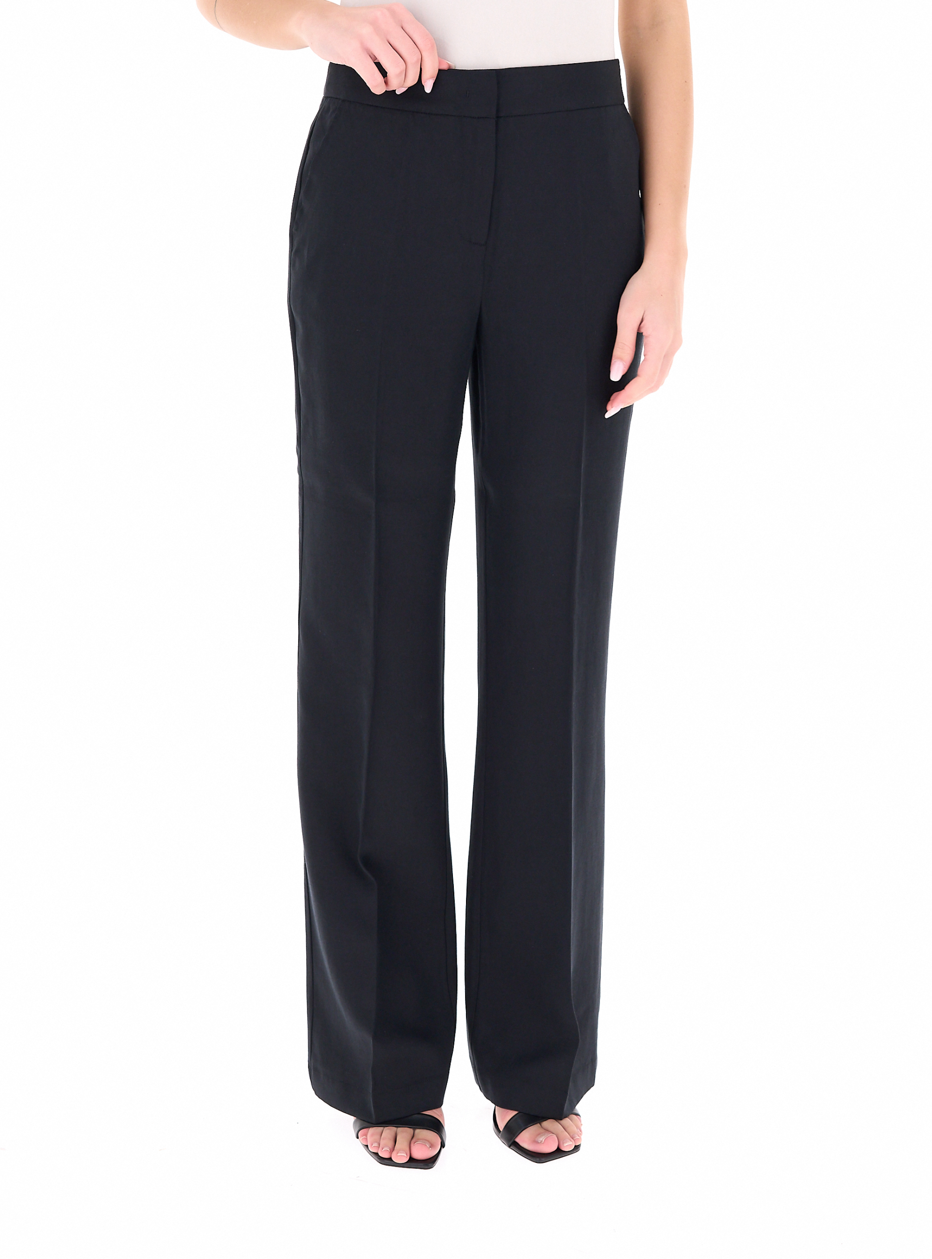 Trussardi Pantalone Wide Leg NERO