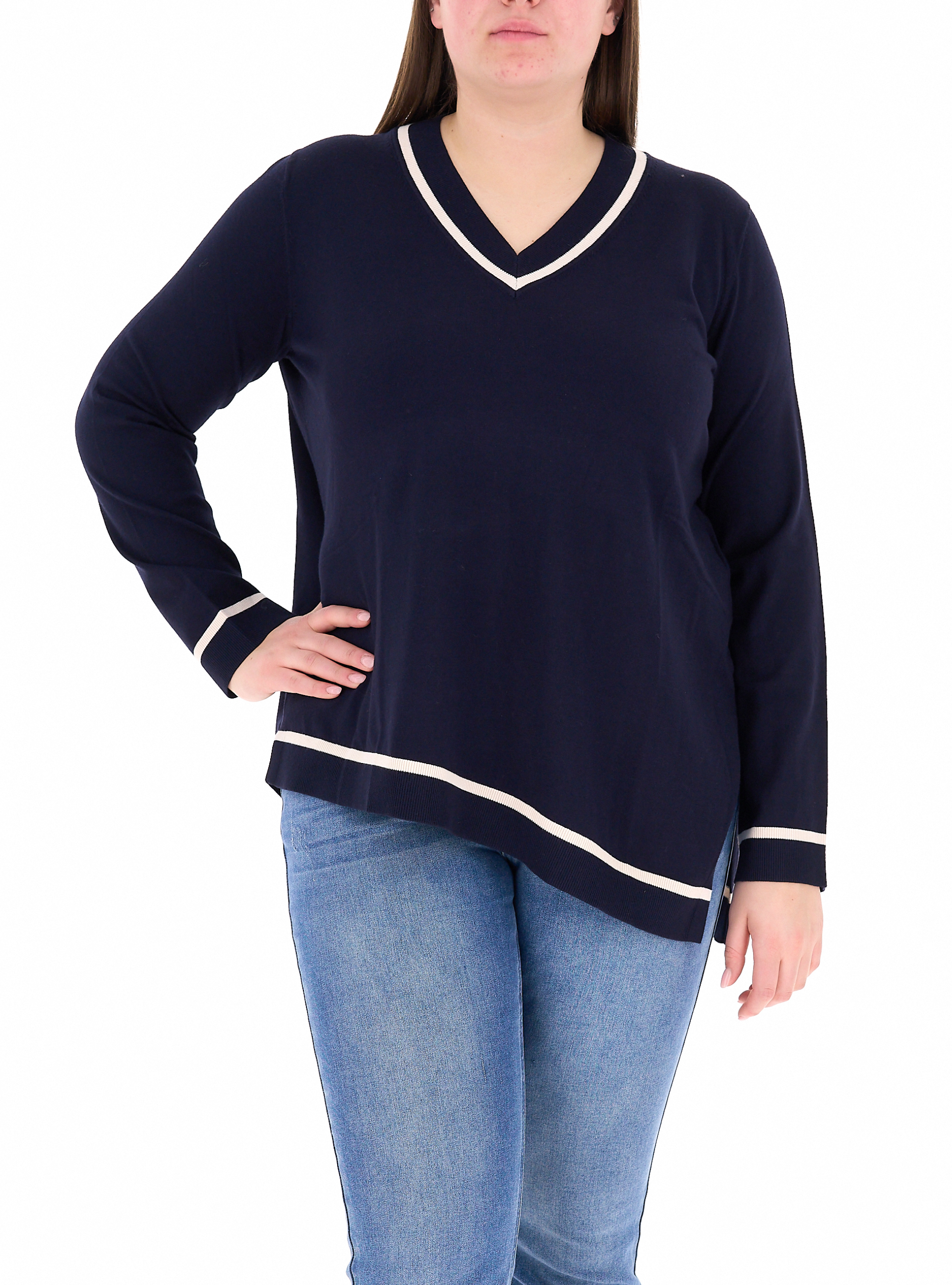 Maglia scollo V BLU NAVY L