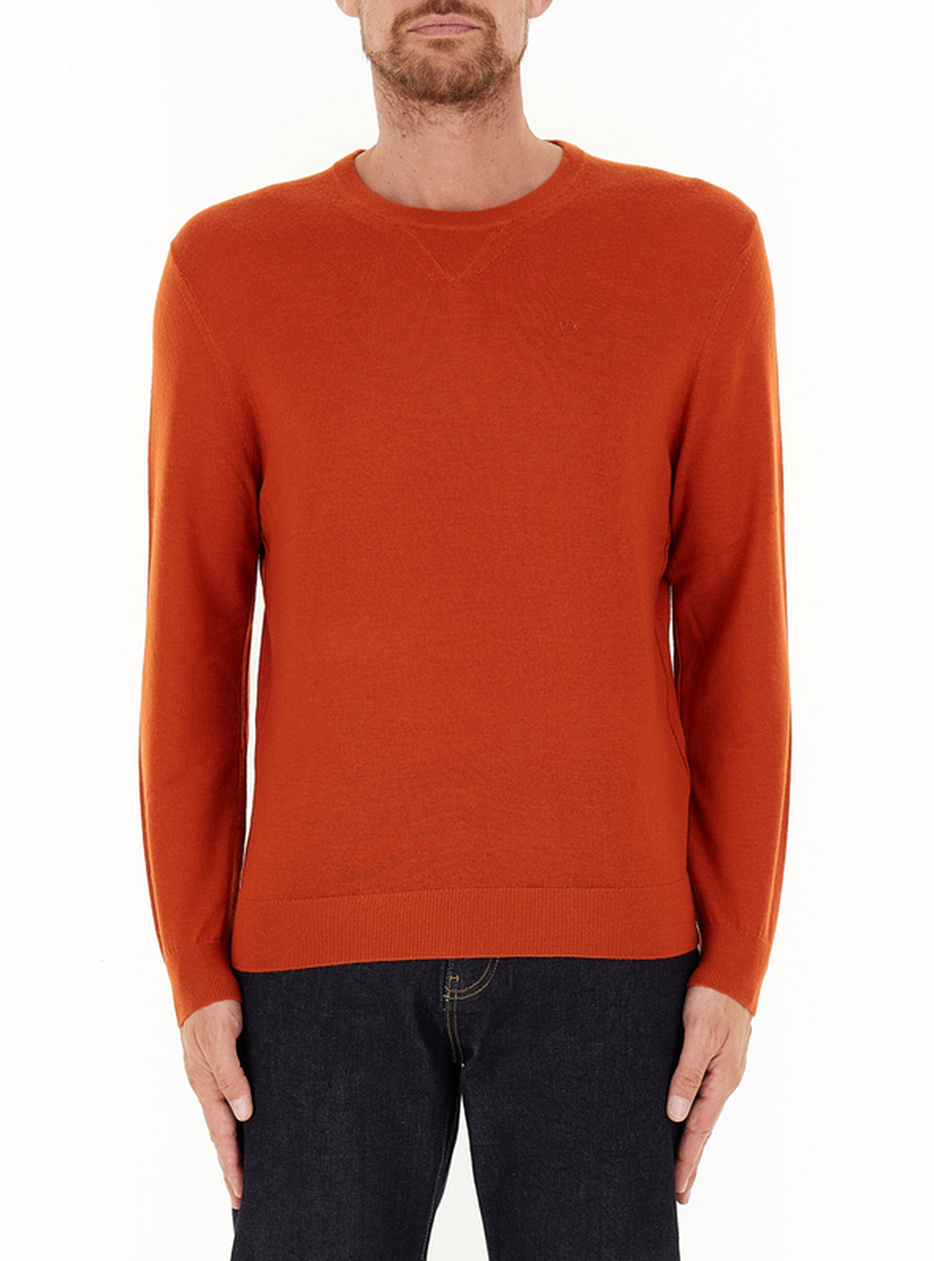 Maglia lana vergine ARANCIONE XXL