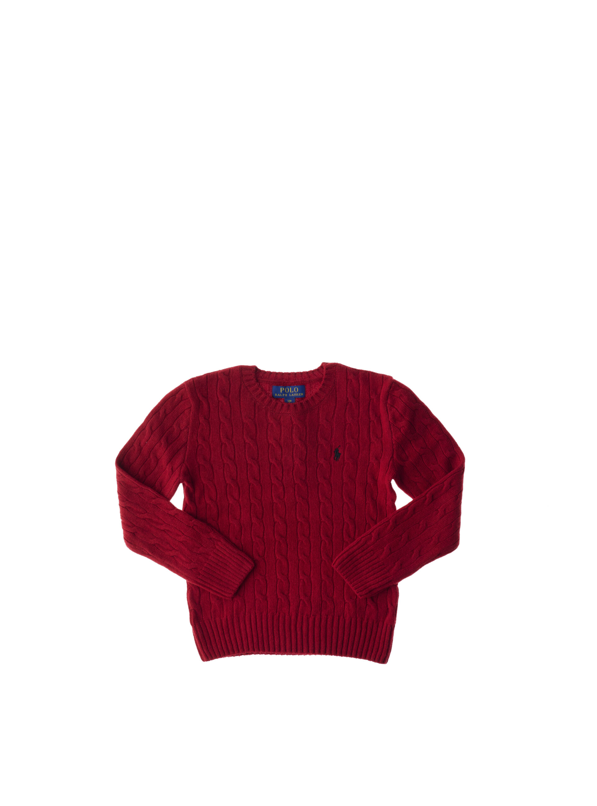 Maglione a trecce POLO BOYS ROSSO L