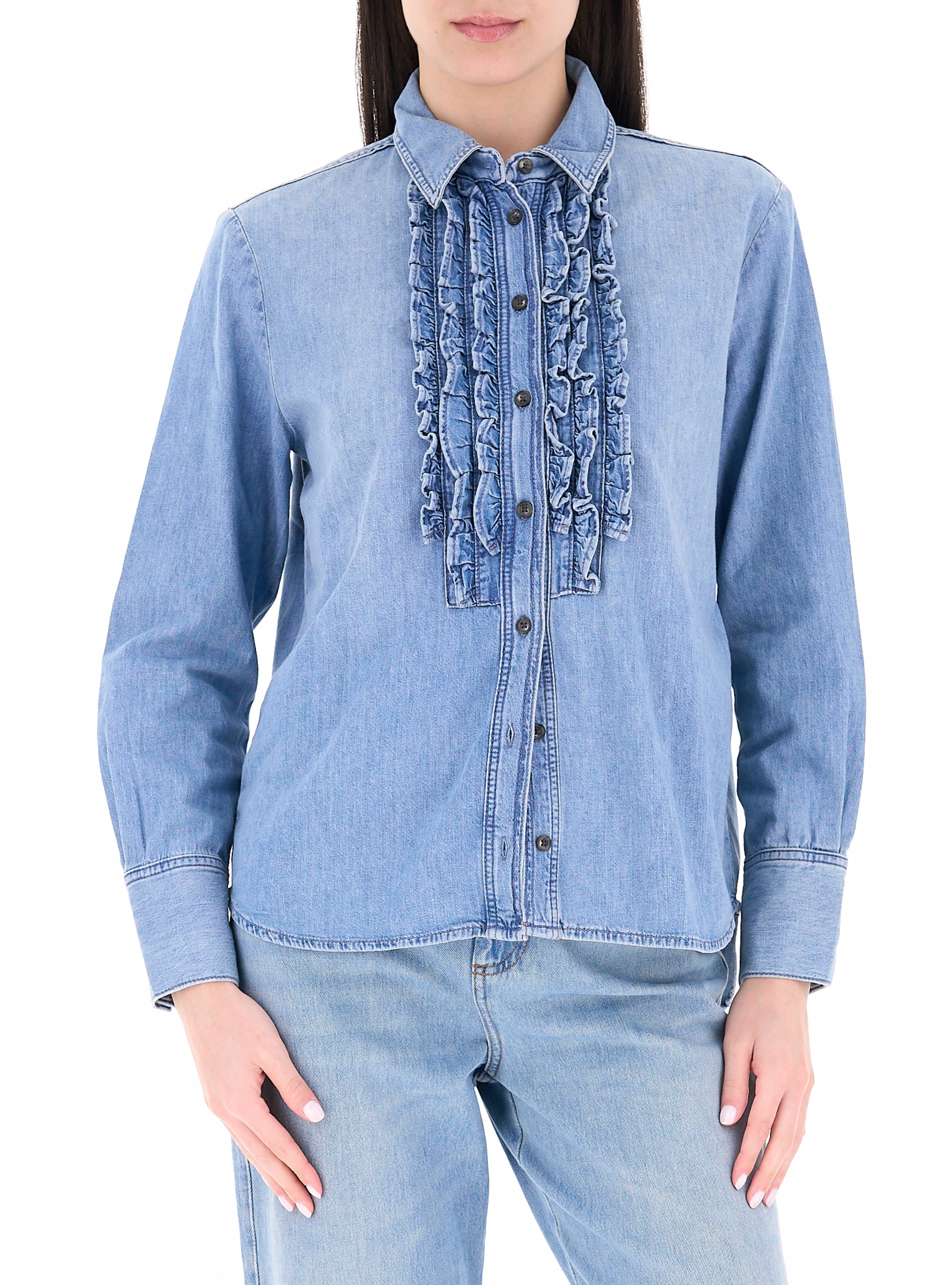 Marella Camicia in jeans AZZURRO