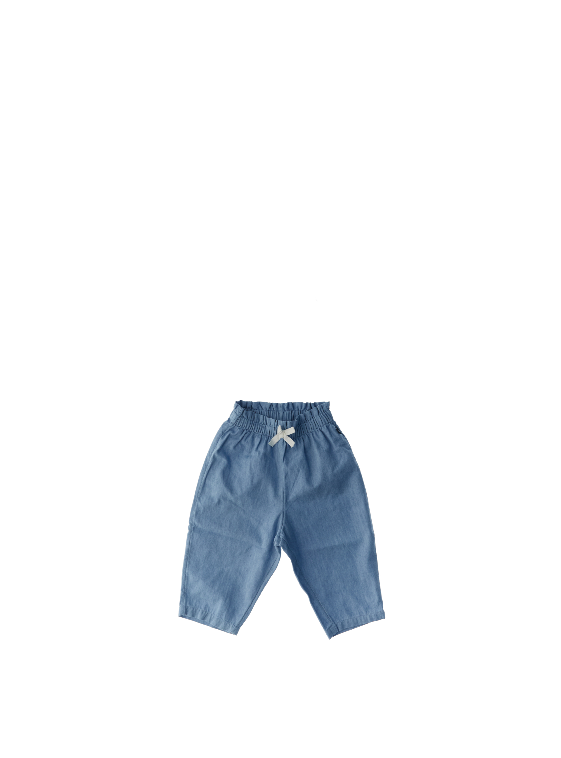 Pantalone vita elasticizzata BLU CHIARO 18M