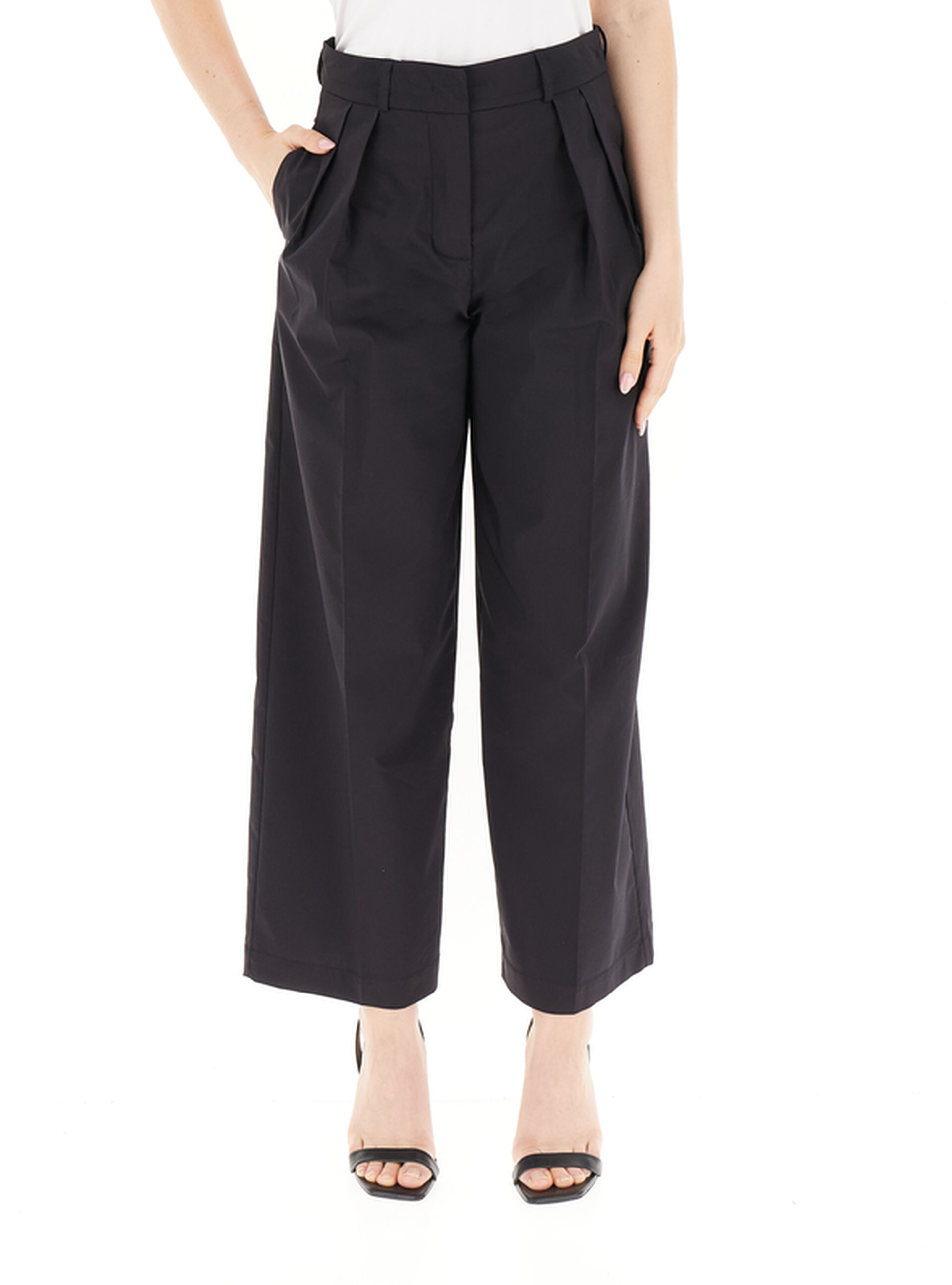 Pantalone wide leg NERO 38