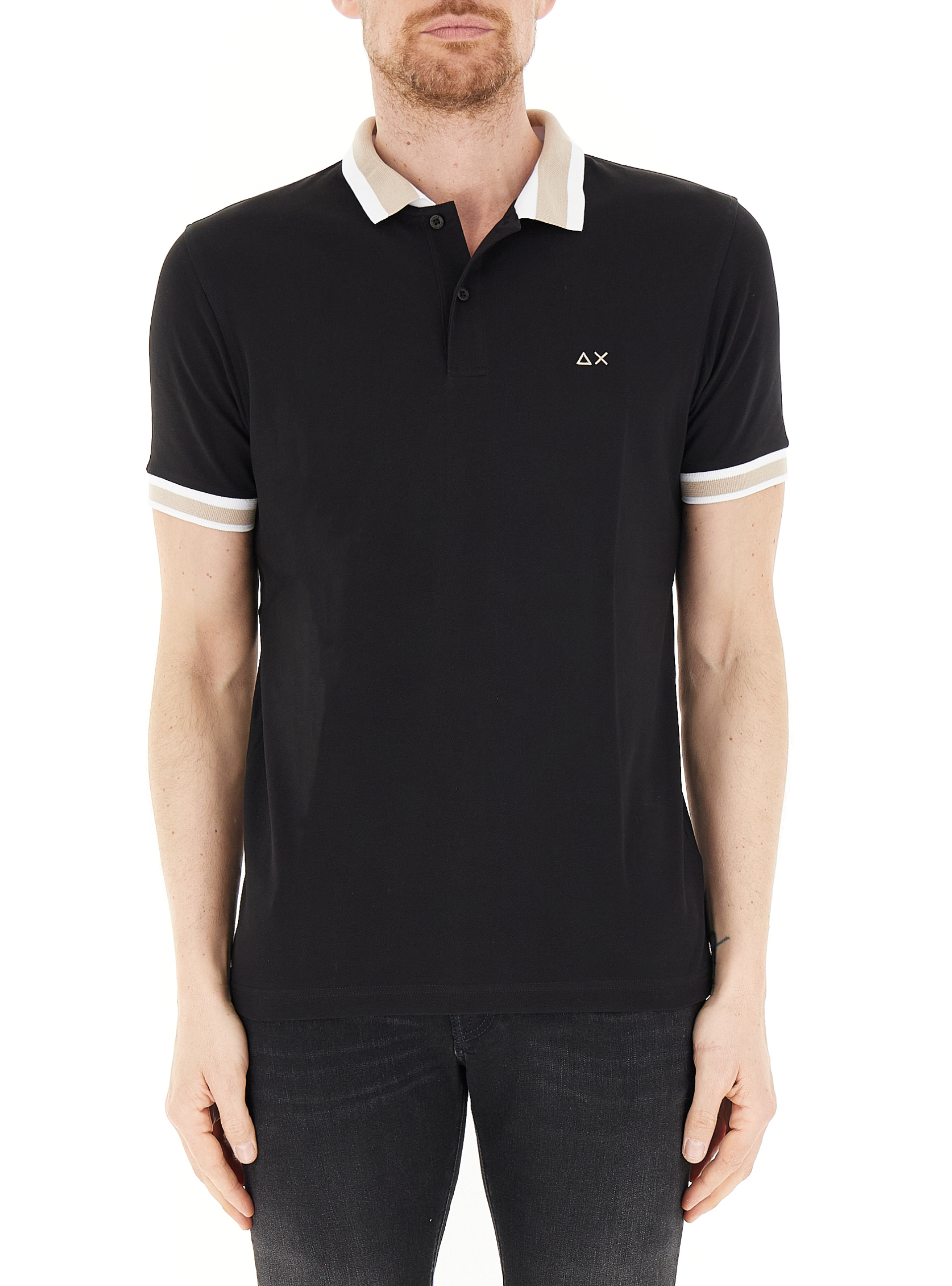 SUN68 Polo maniche corte NERO