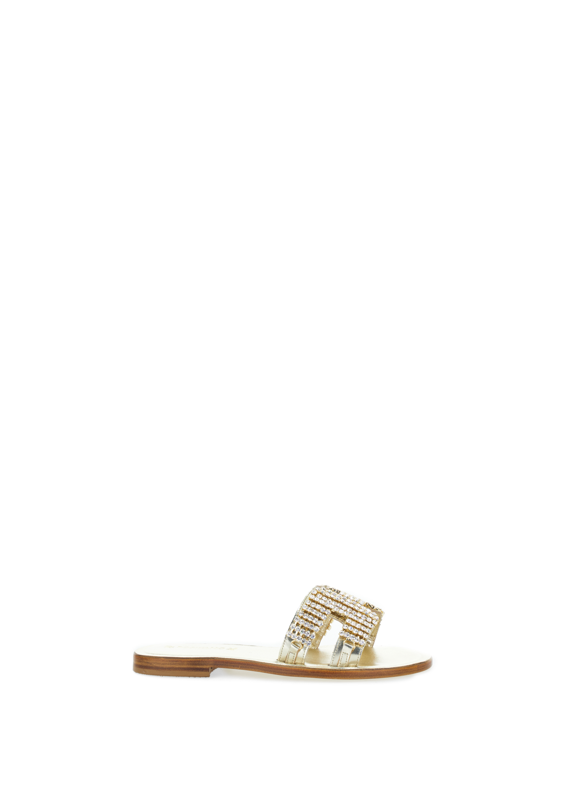 Sandali con strass PLATINO