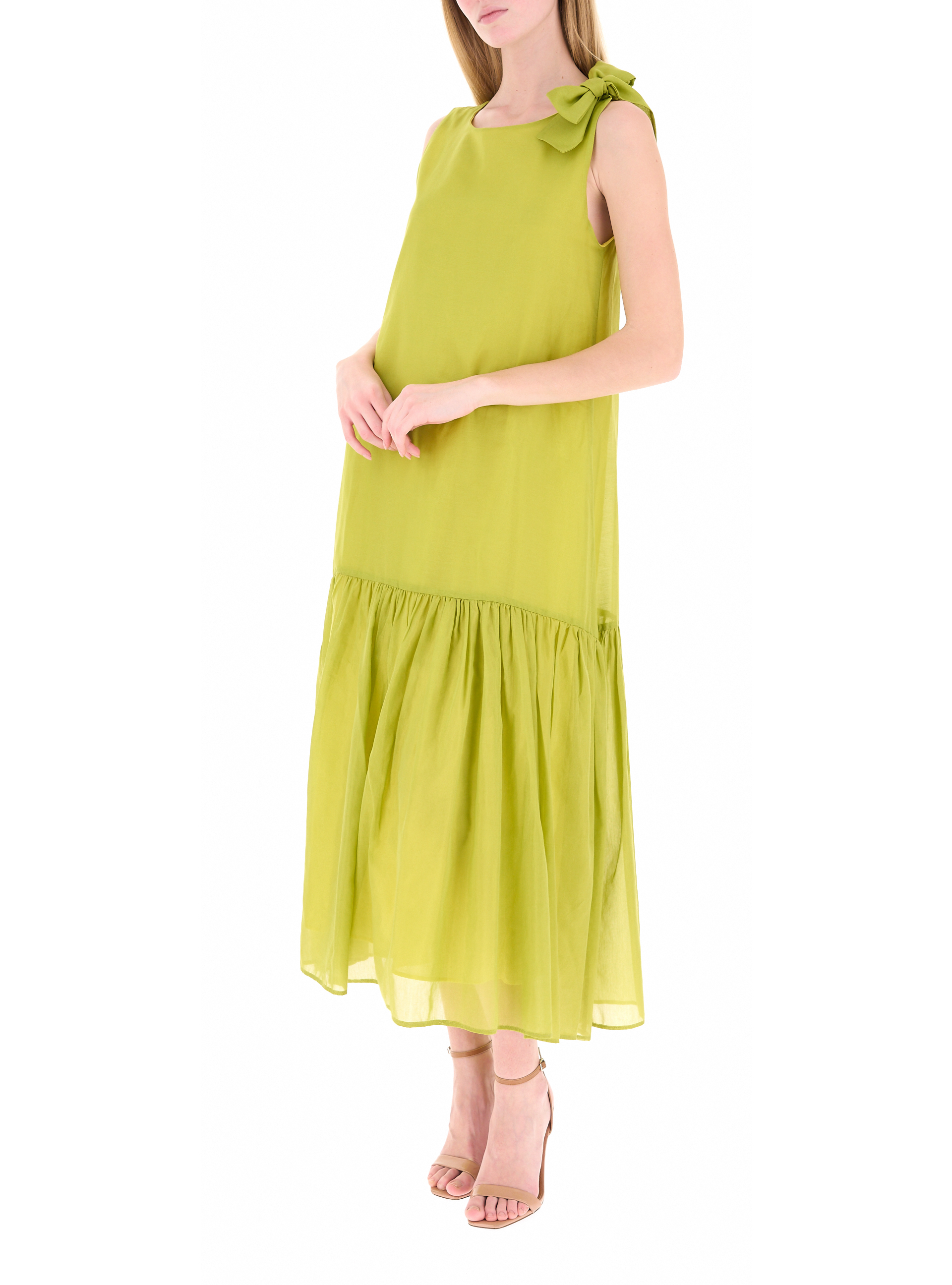 Abito smanicato VERDE LIME