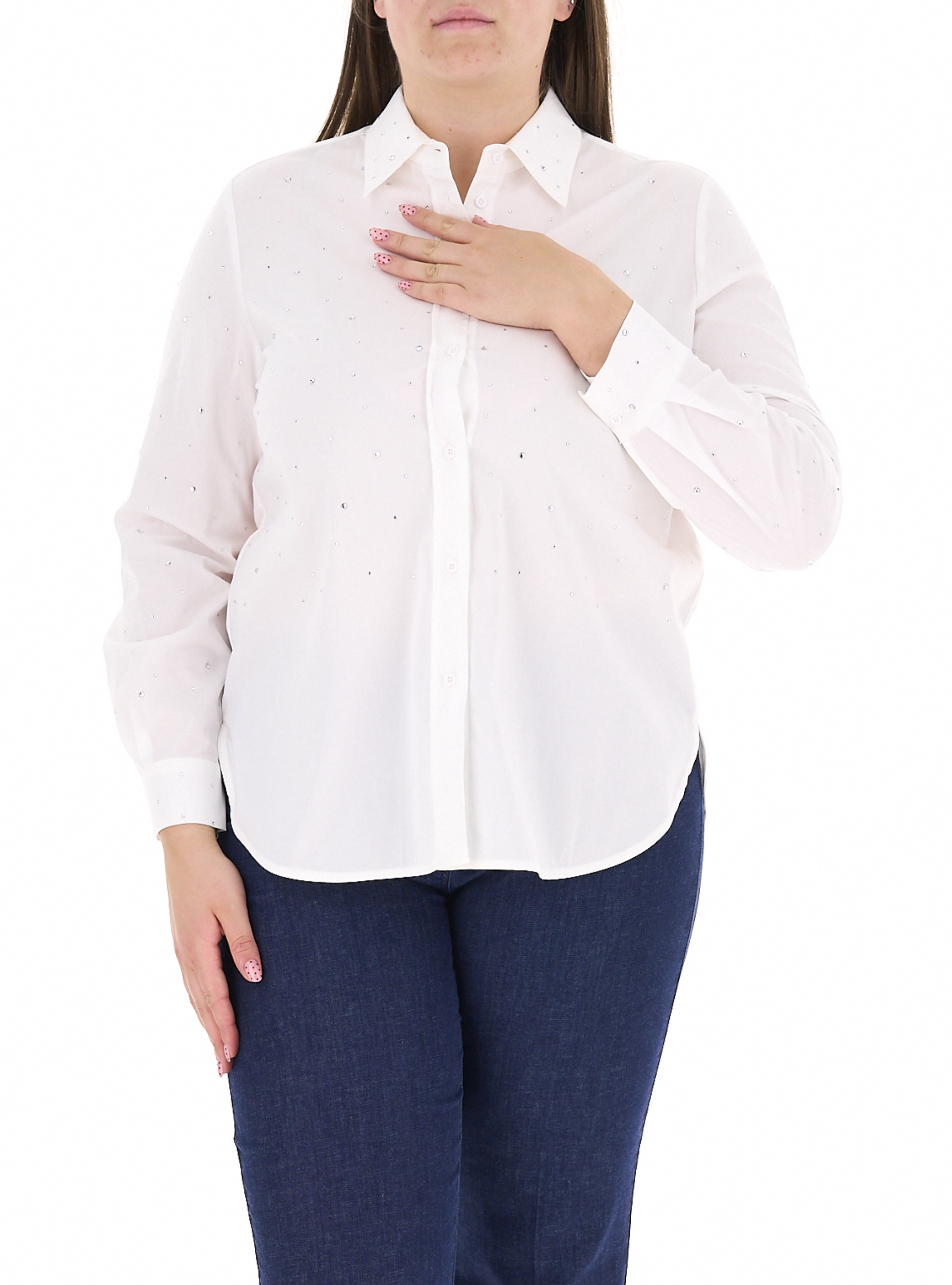 Camicia con strass BIANCO 49