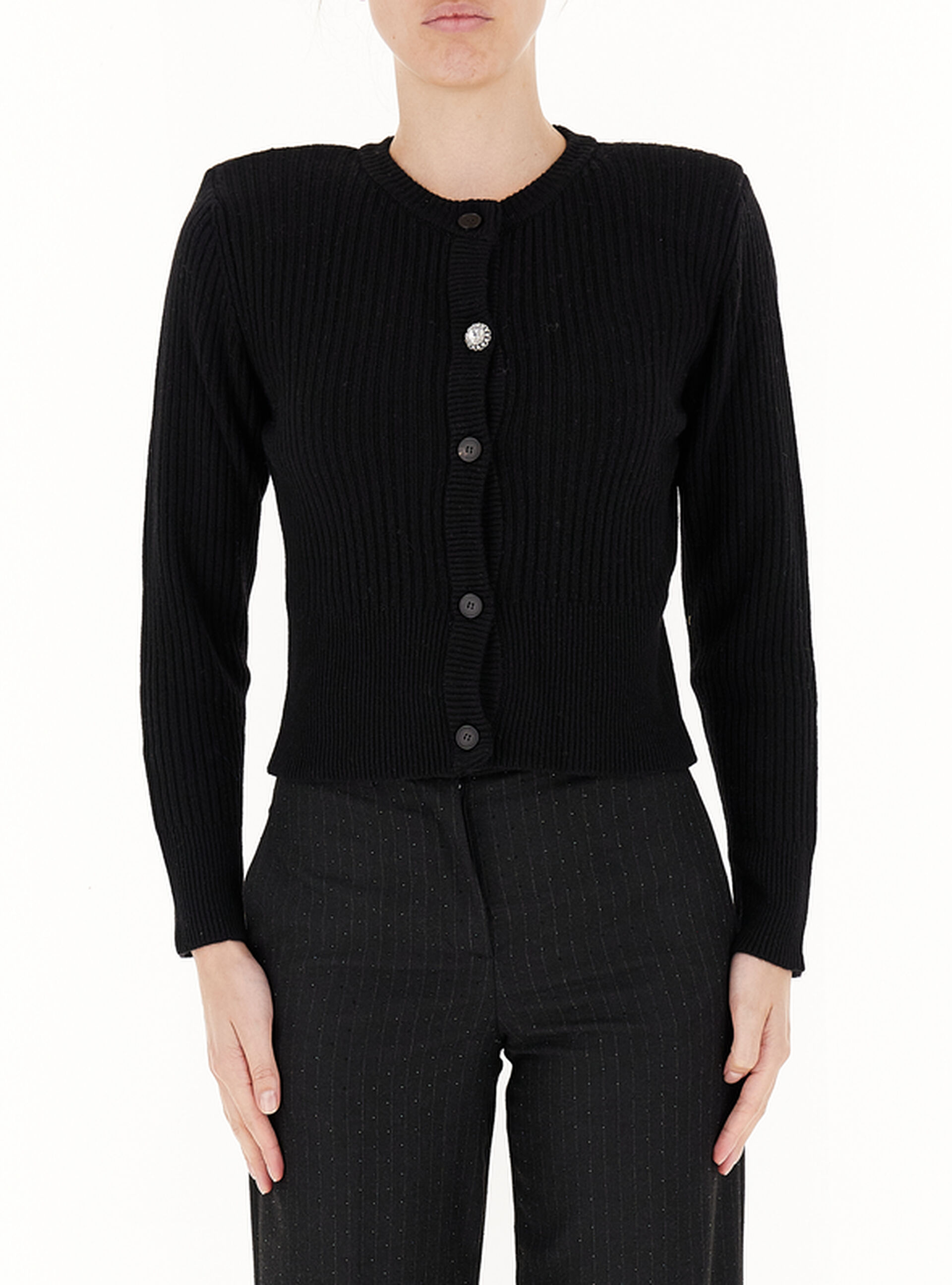VICOLO Cardigan misto lana NERO