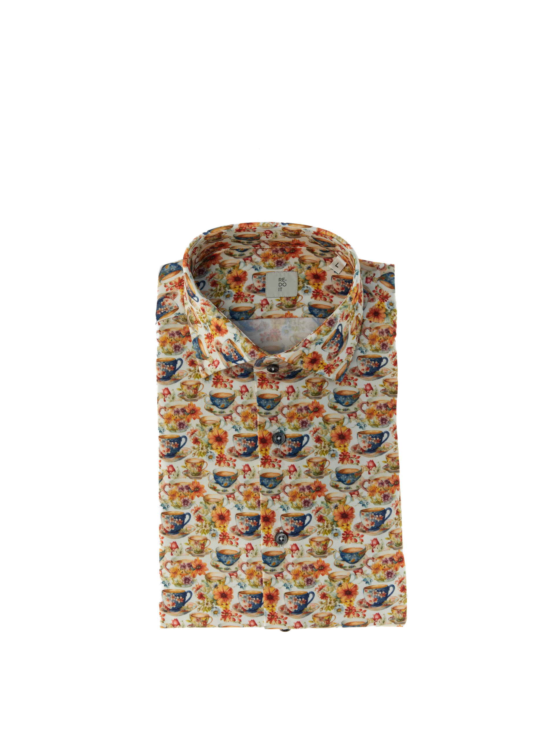Camicia tessuto stretch ARANCIO CHIARO