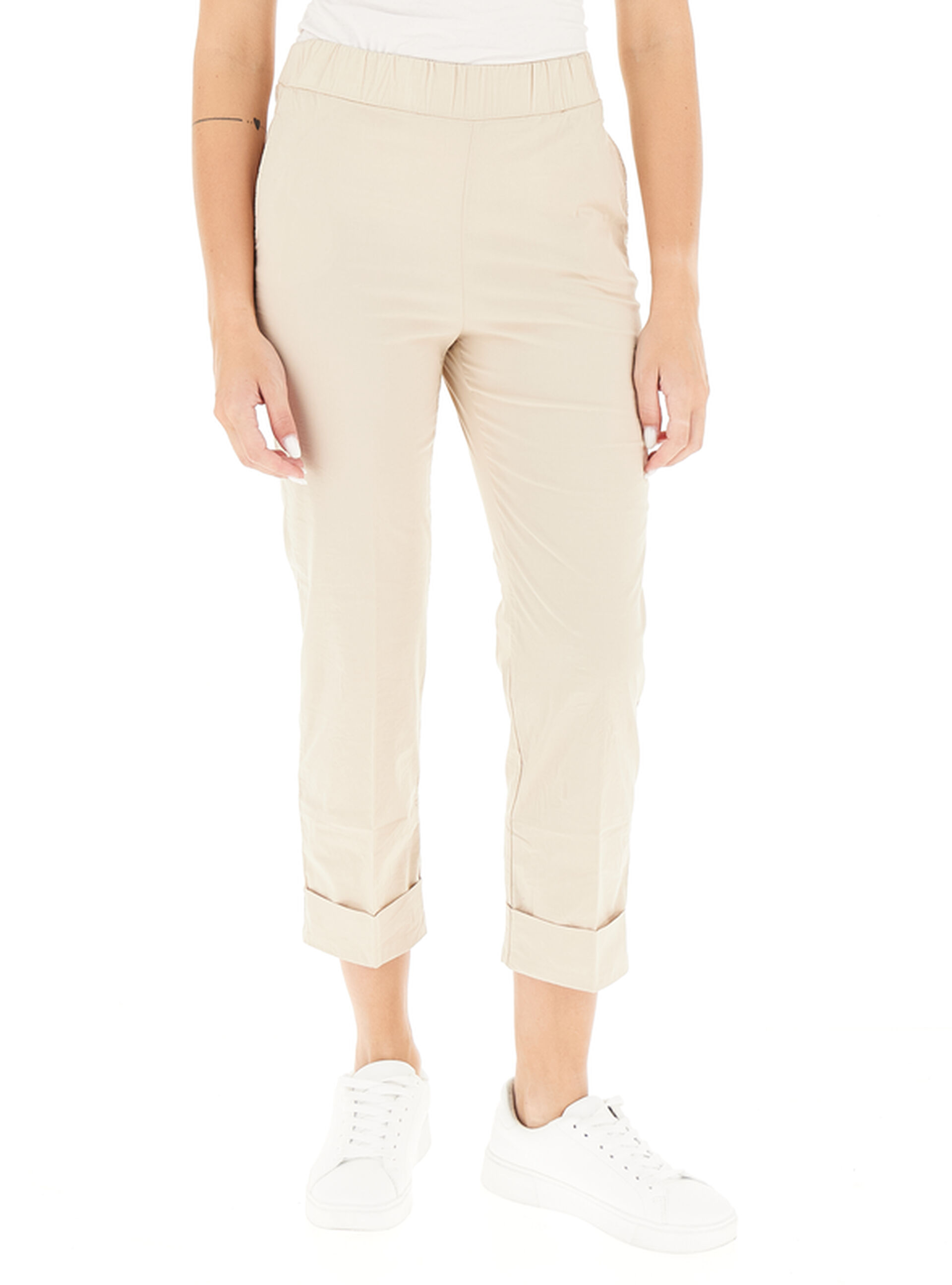 Pantalone vita elasticizzata BEIGE