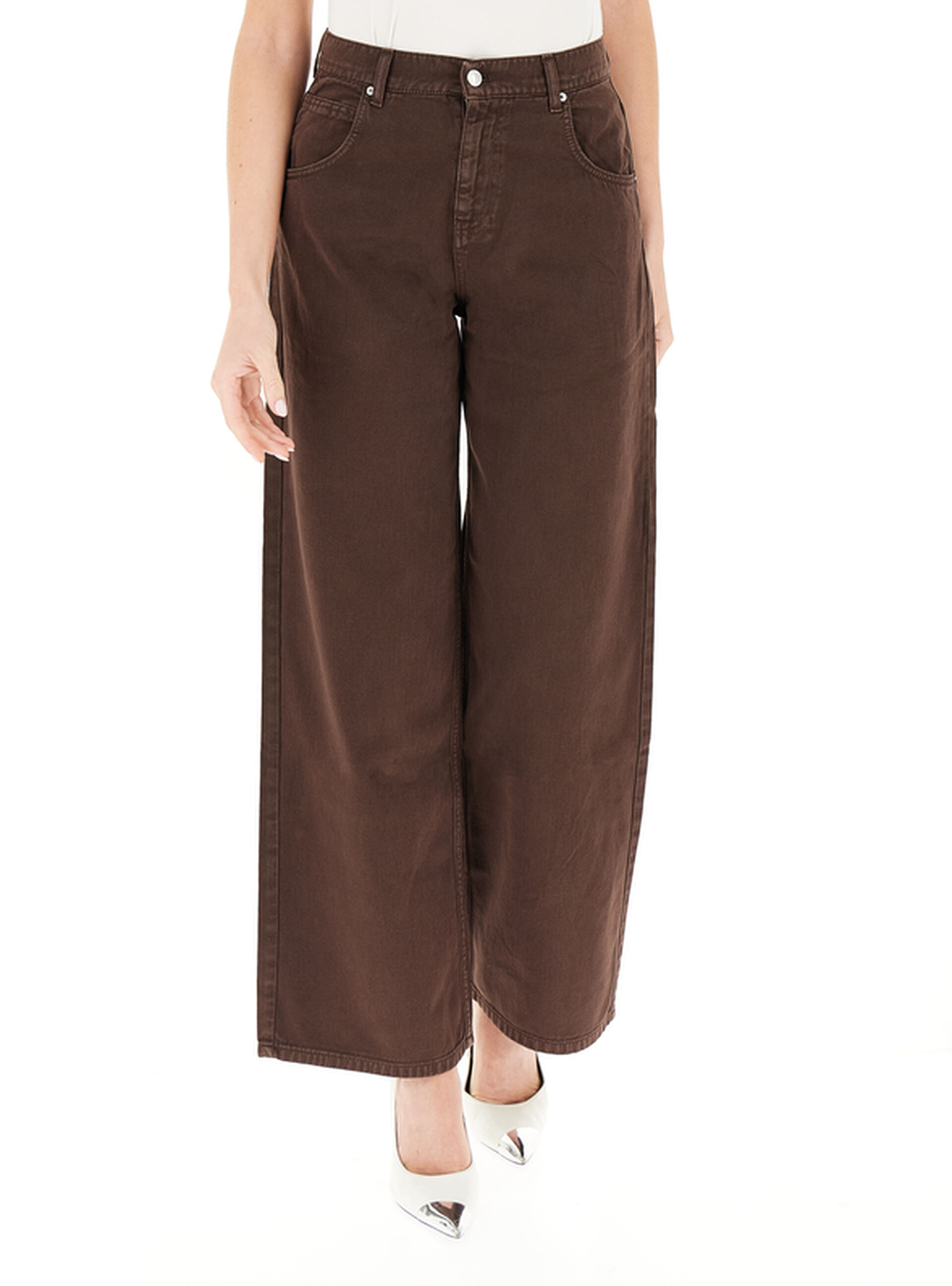 VICOLO Jeans baggy MARRONE S