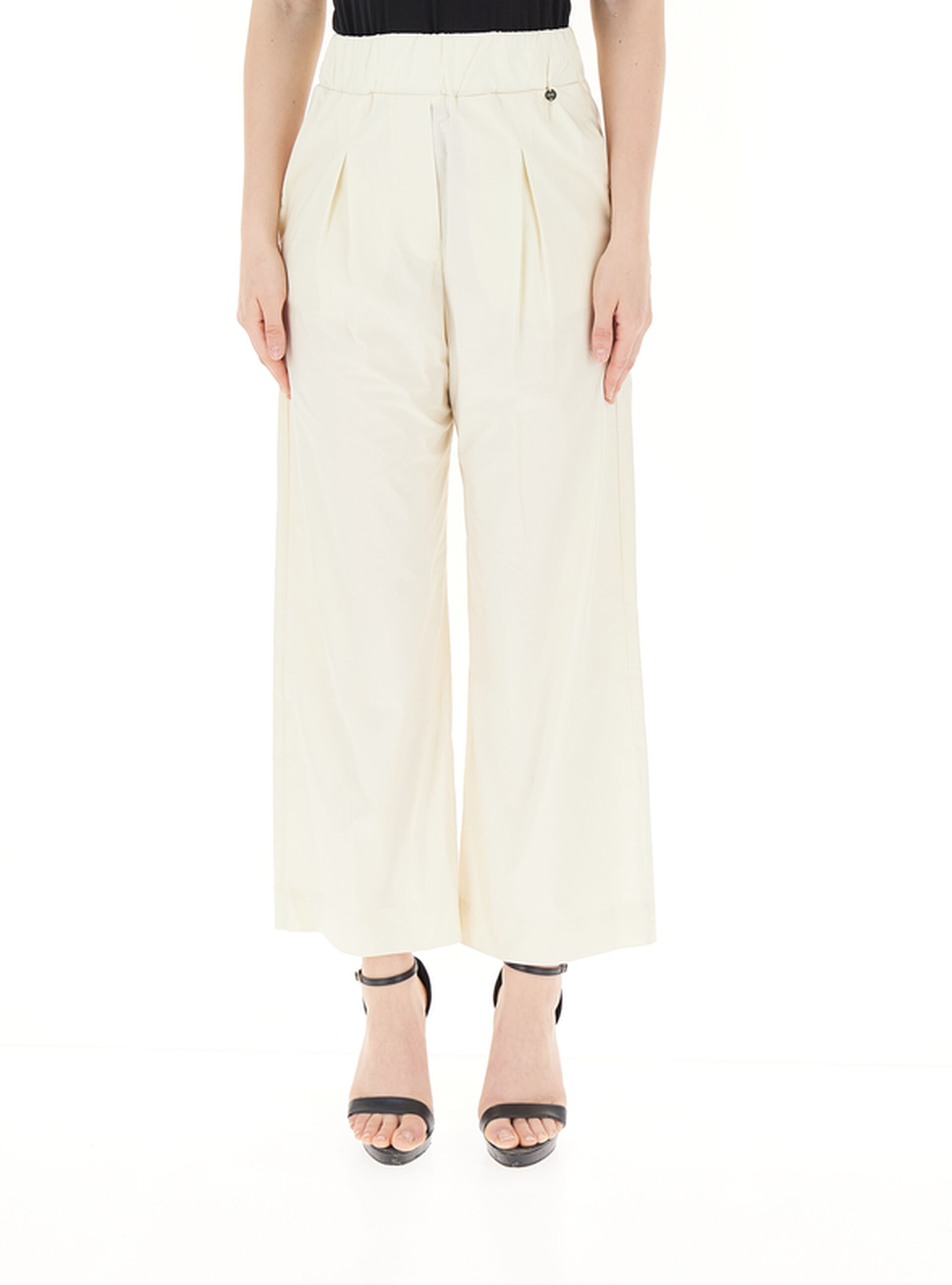 Pantalone in taffetà BIANCO L