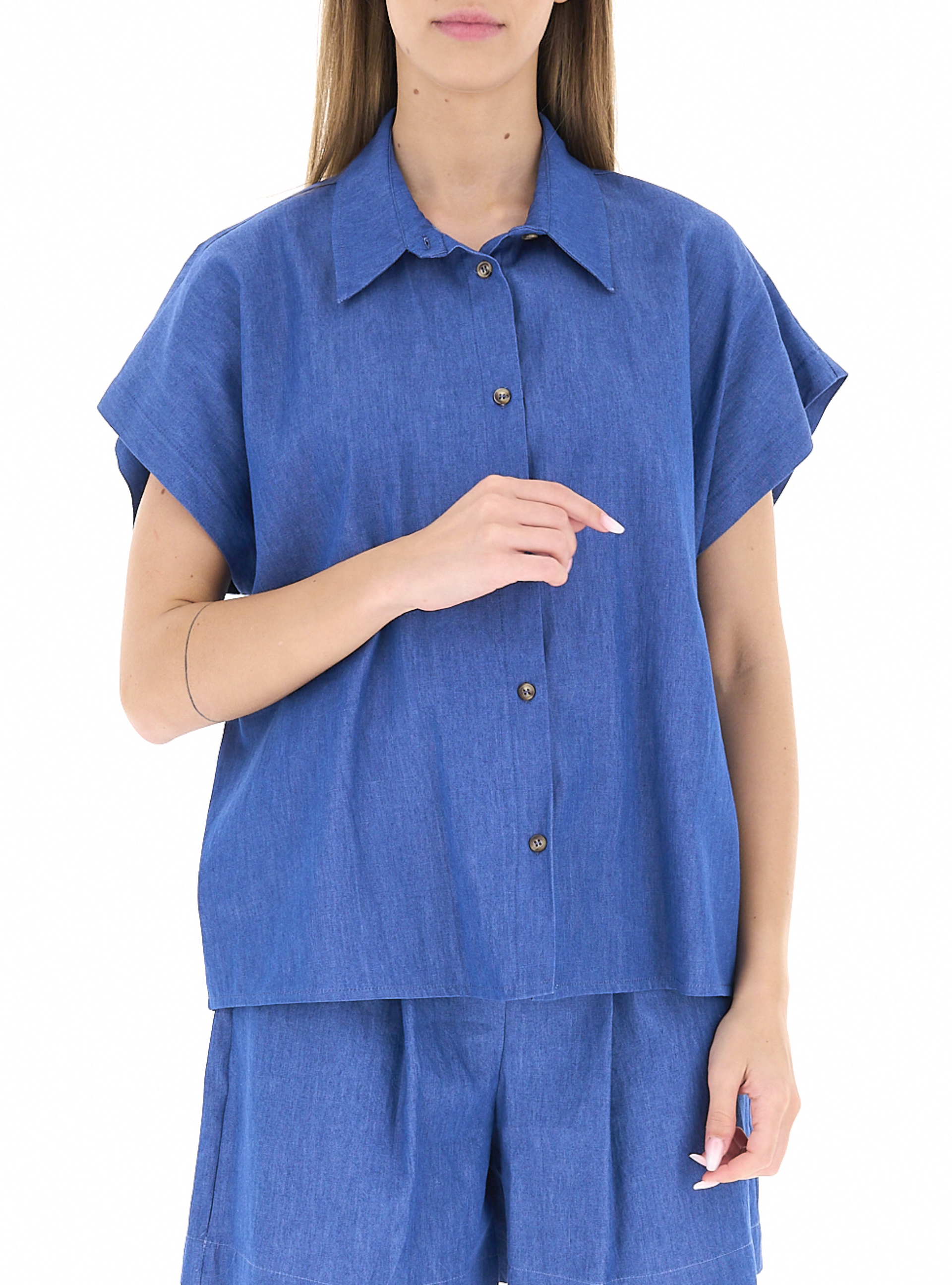 Camicia maniche corte BLU CHIARO M