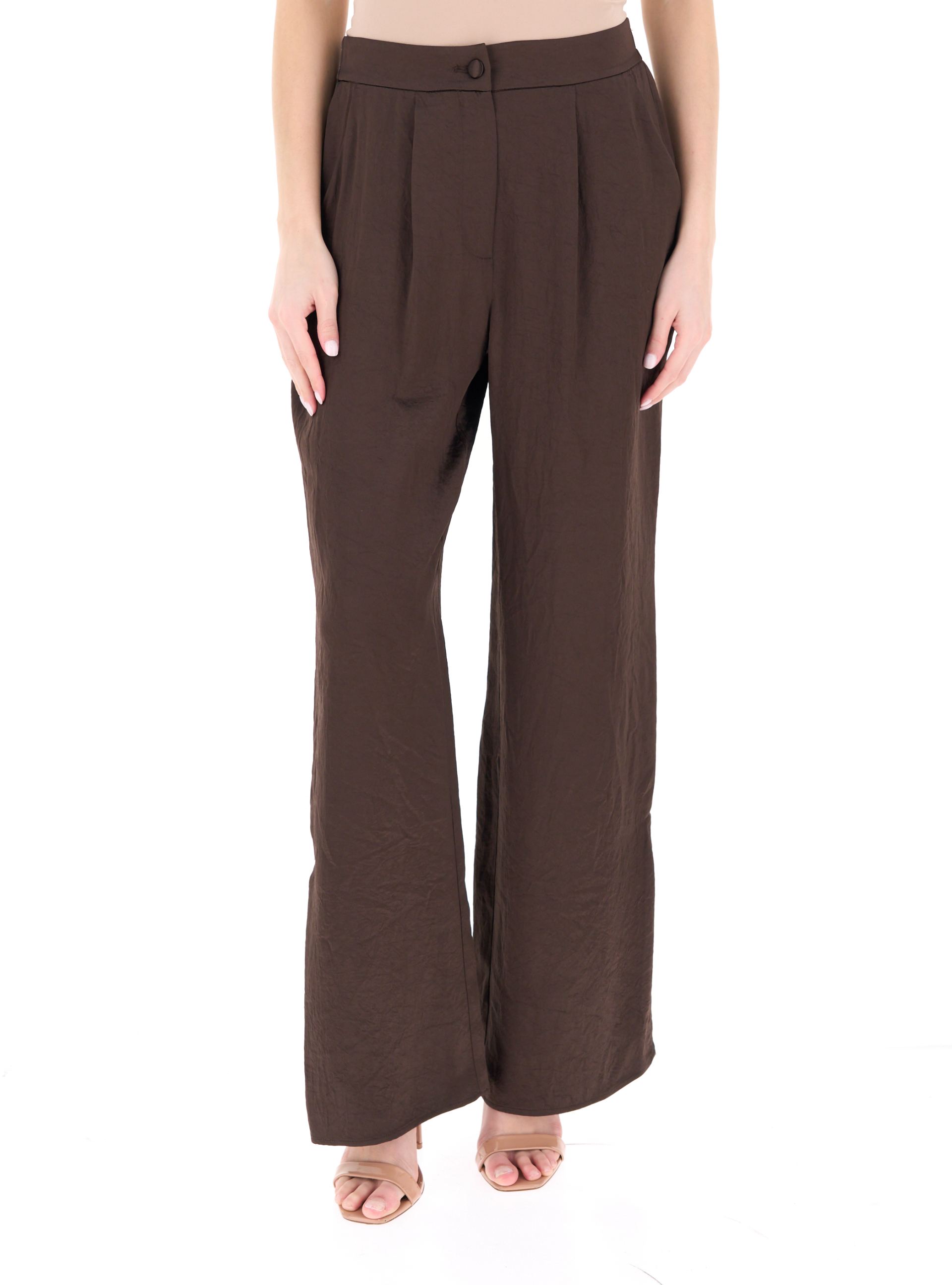 LIU JO Pantalone wide leg MARRONE