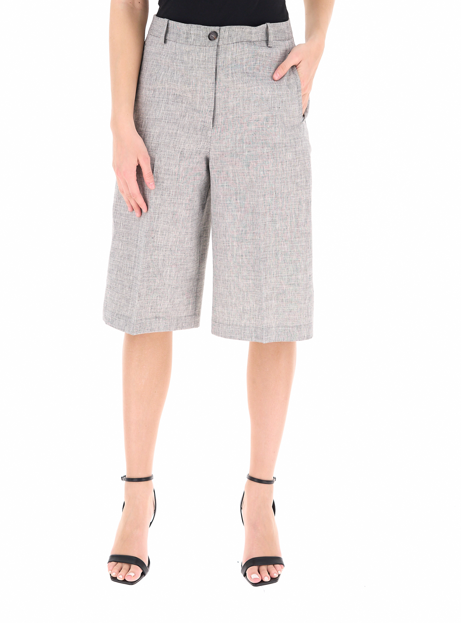 Pinko Bermuda misto cotone GRIGIO