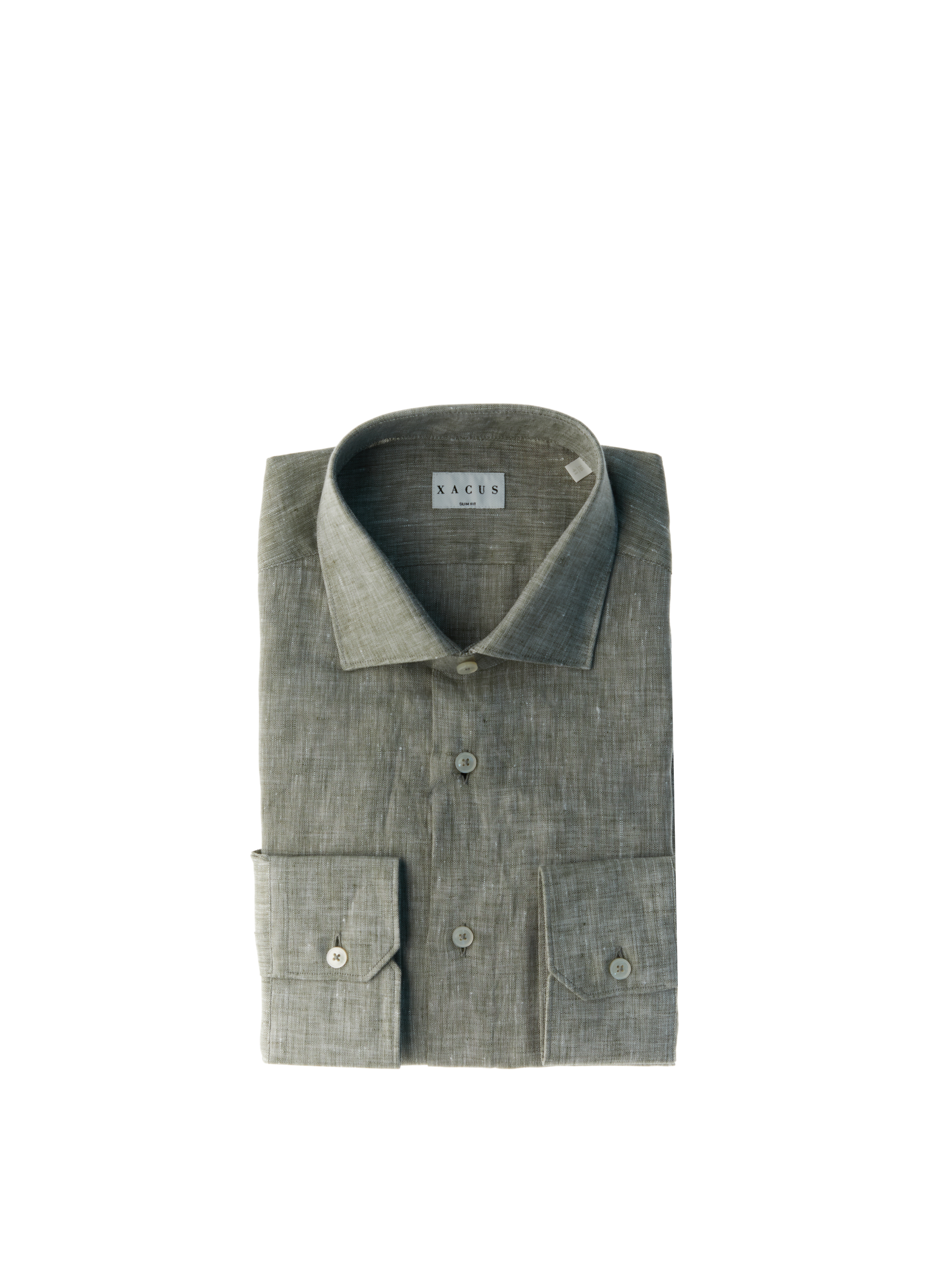 XACUS Camicia in lino TORTORA