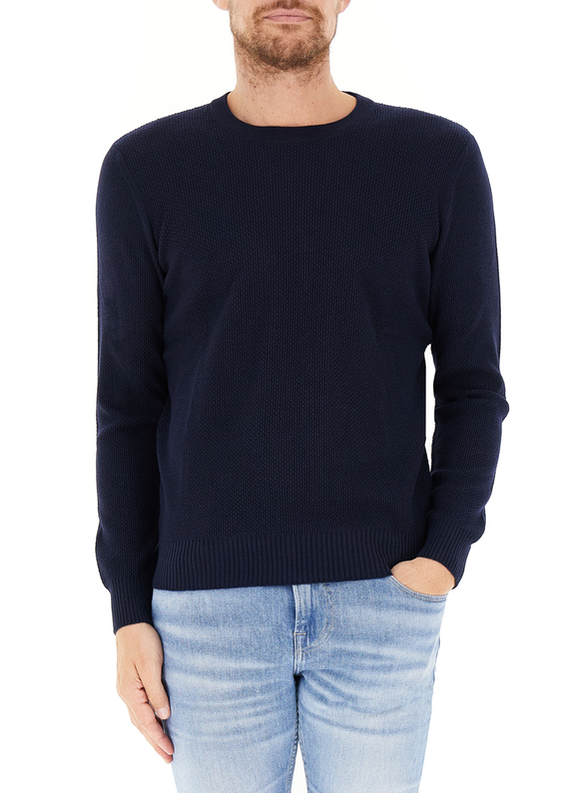 Maglione lavorato BLU NOTTE