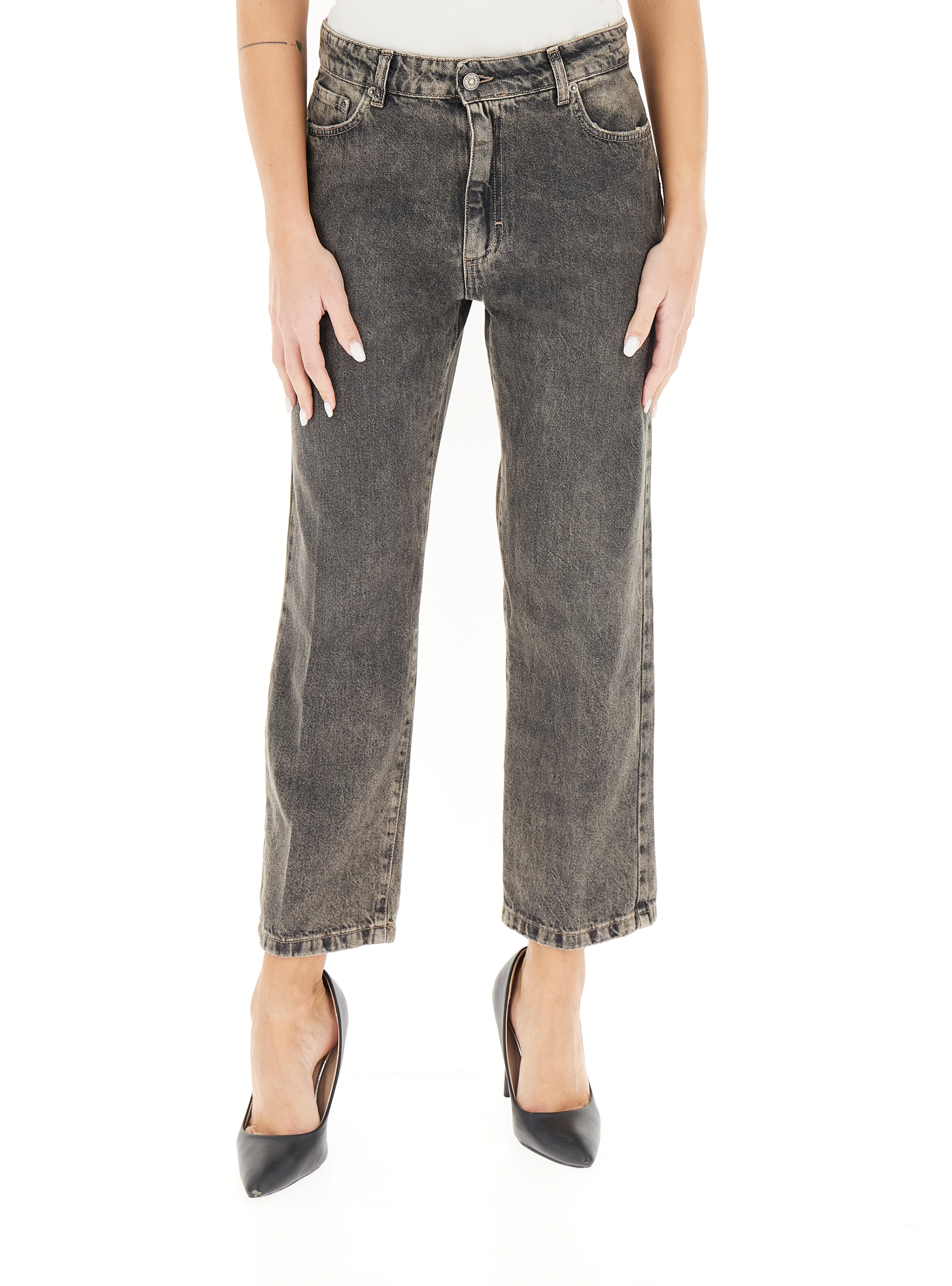 VICOLO Jeans boyfriend GRIGIO L