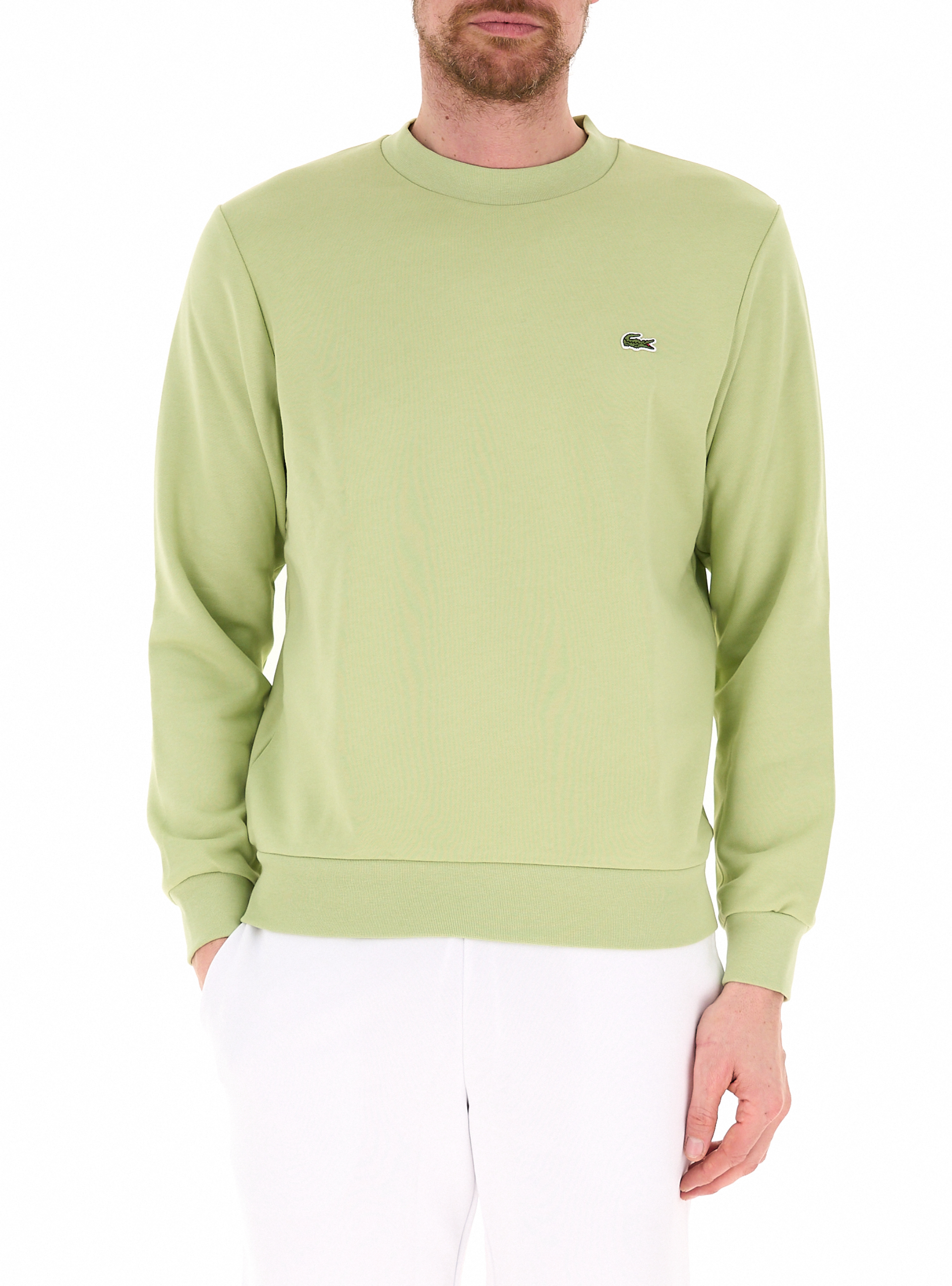 Felpa in cotone VERDE CHIARO
