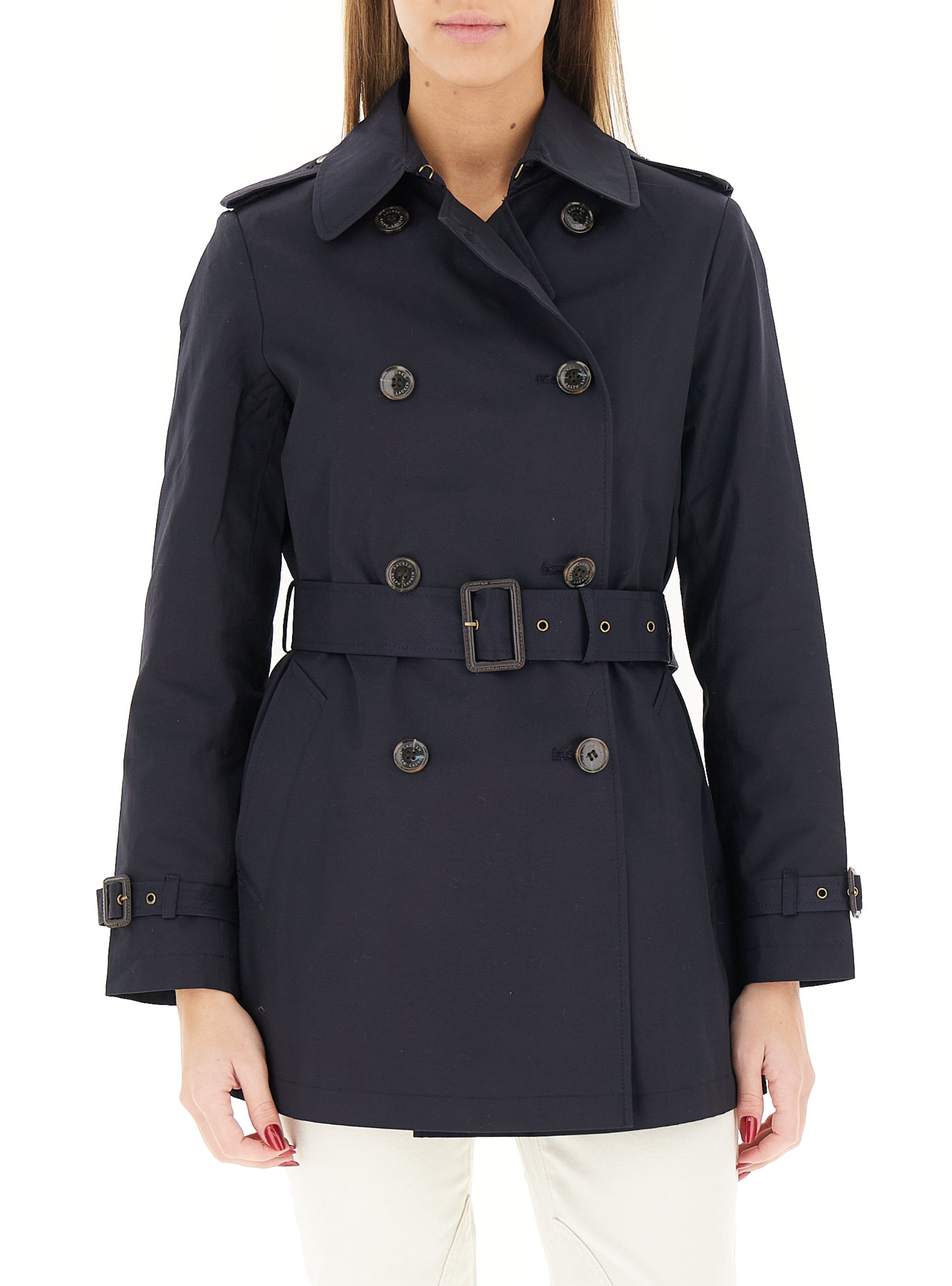 Trench con cintura LAUREN BLU SCURO L