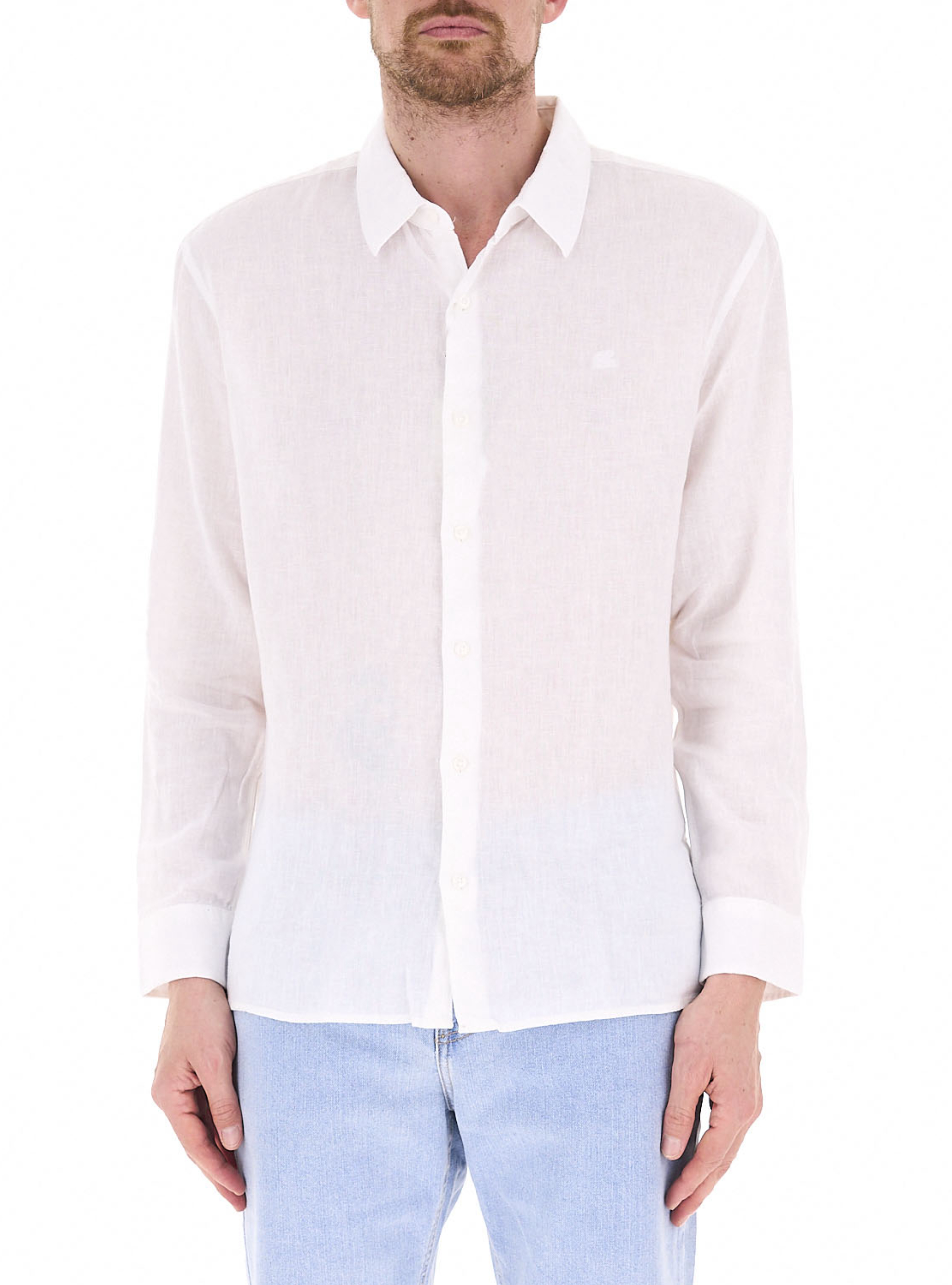 Camicia misto lino PANNA