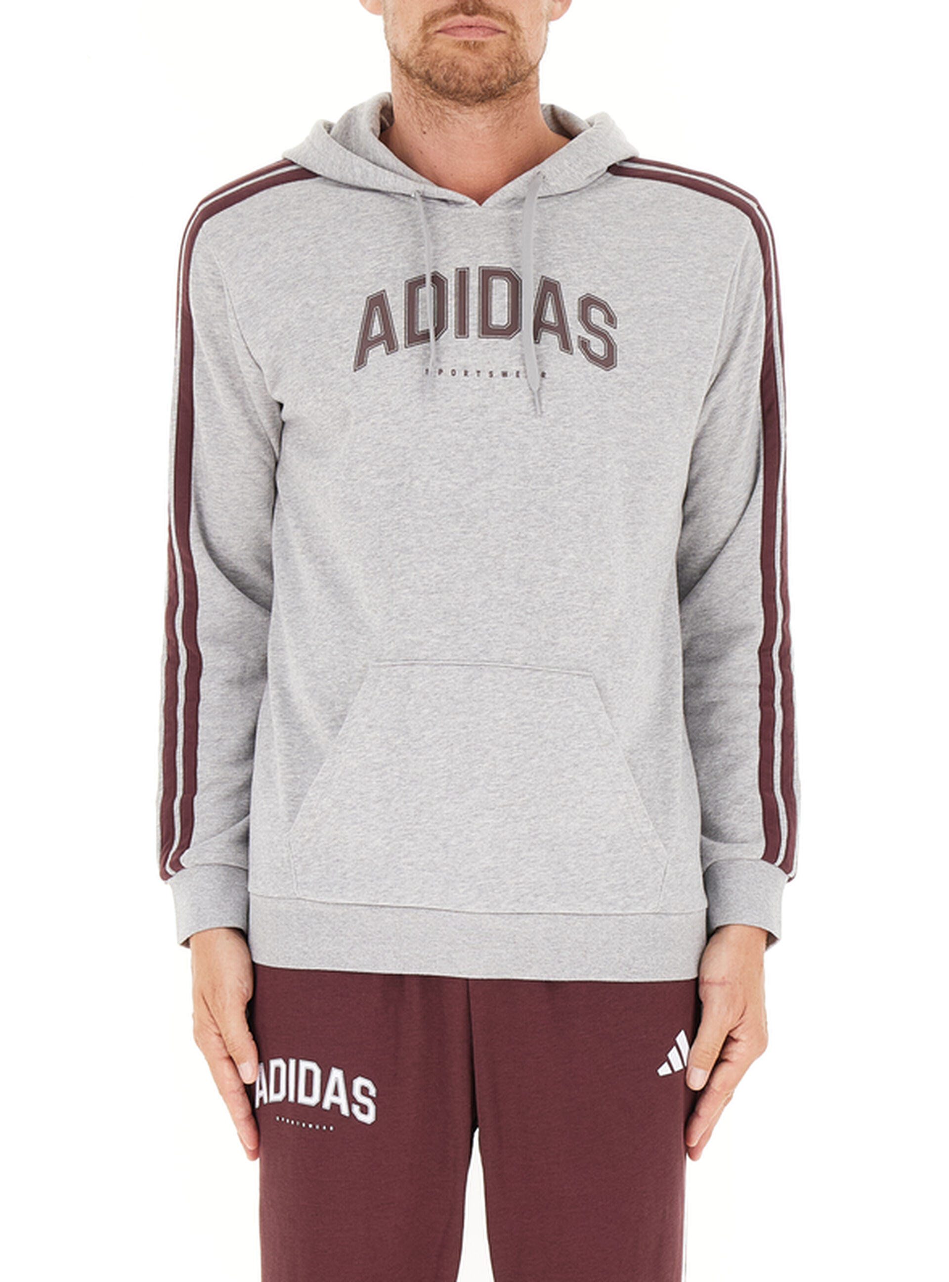 Adidas Felpa con cappuccio GRIGIO