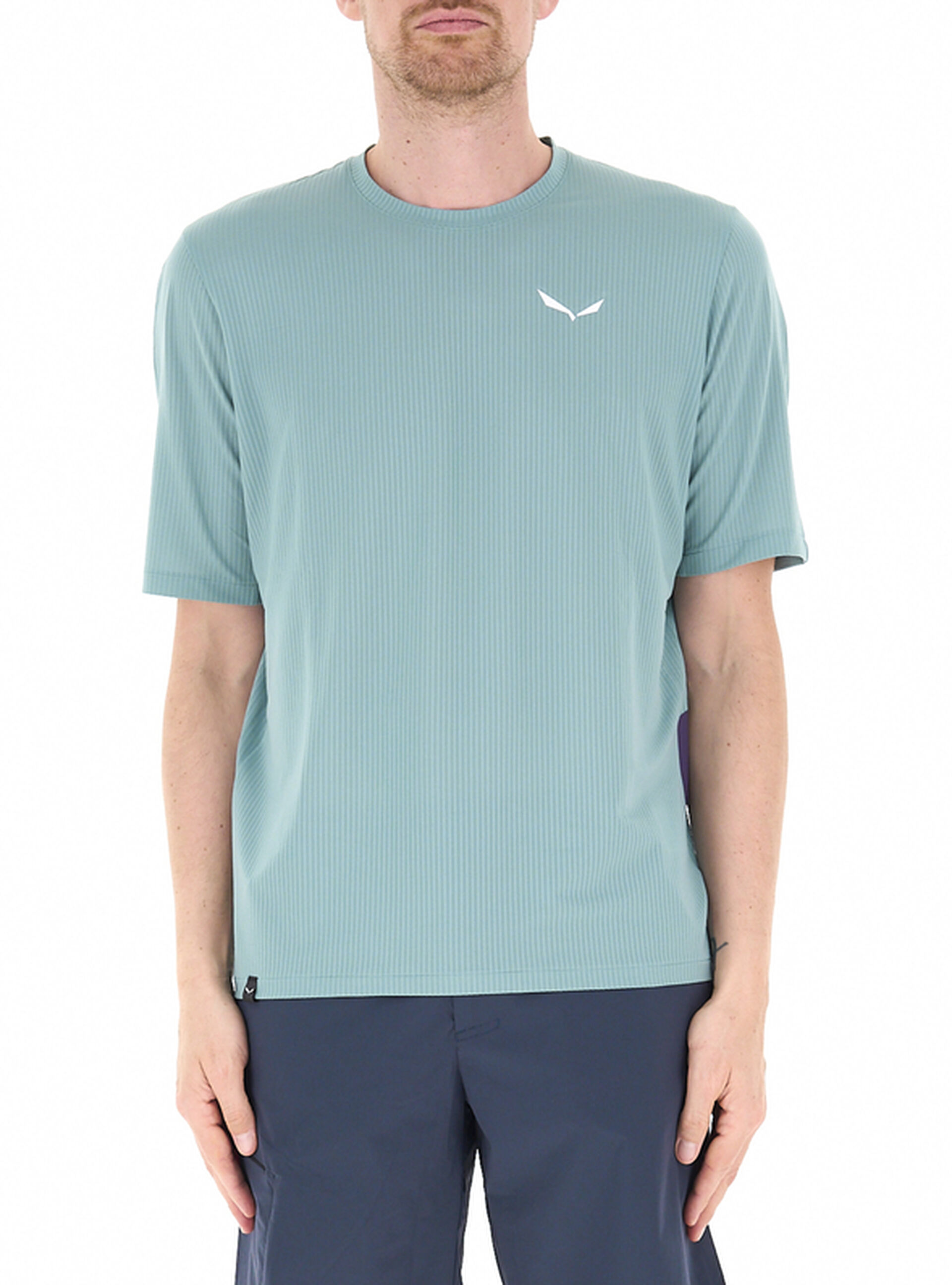 T-shirt tessuto tecnico AZZURRO POLVERE 48/M