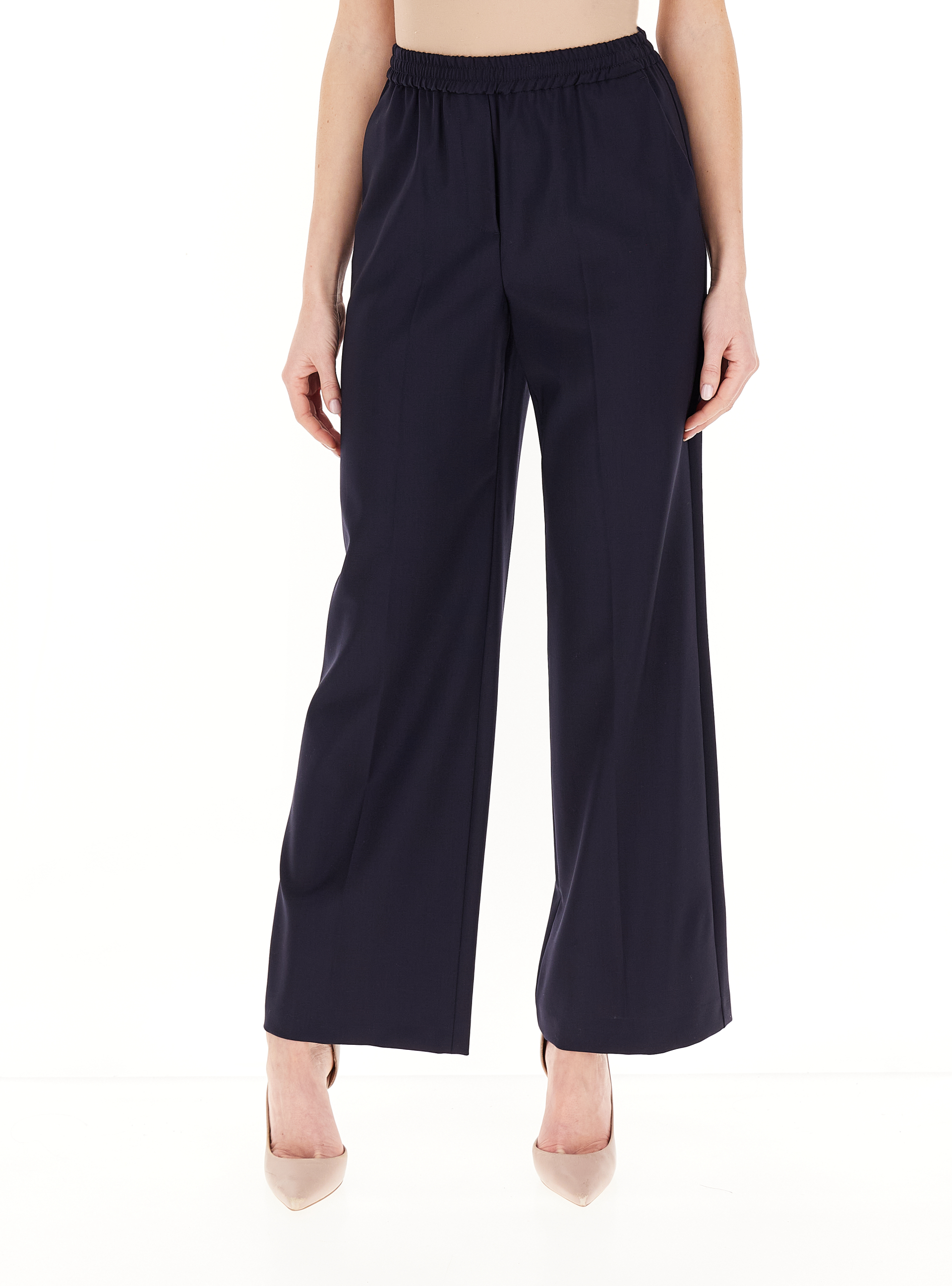 Pantalone lana vergine BLU SCURO 40