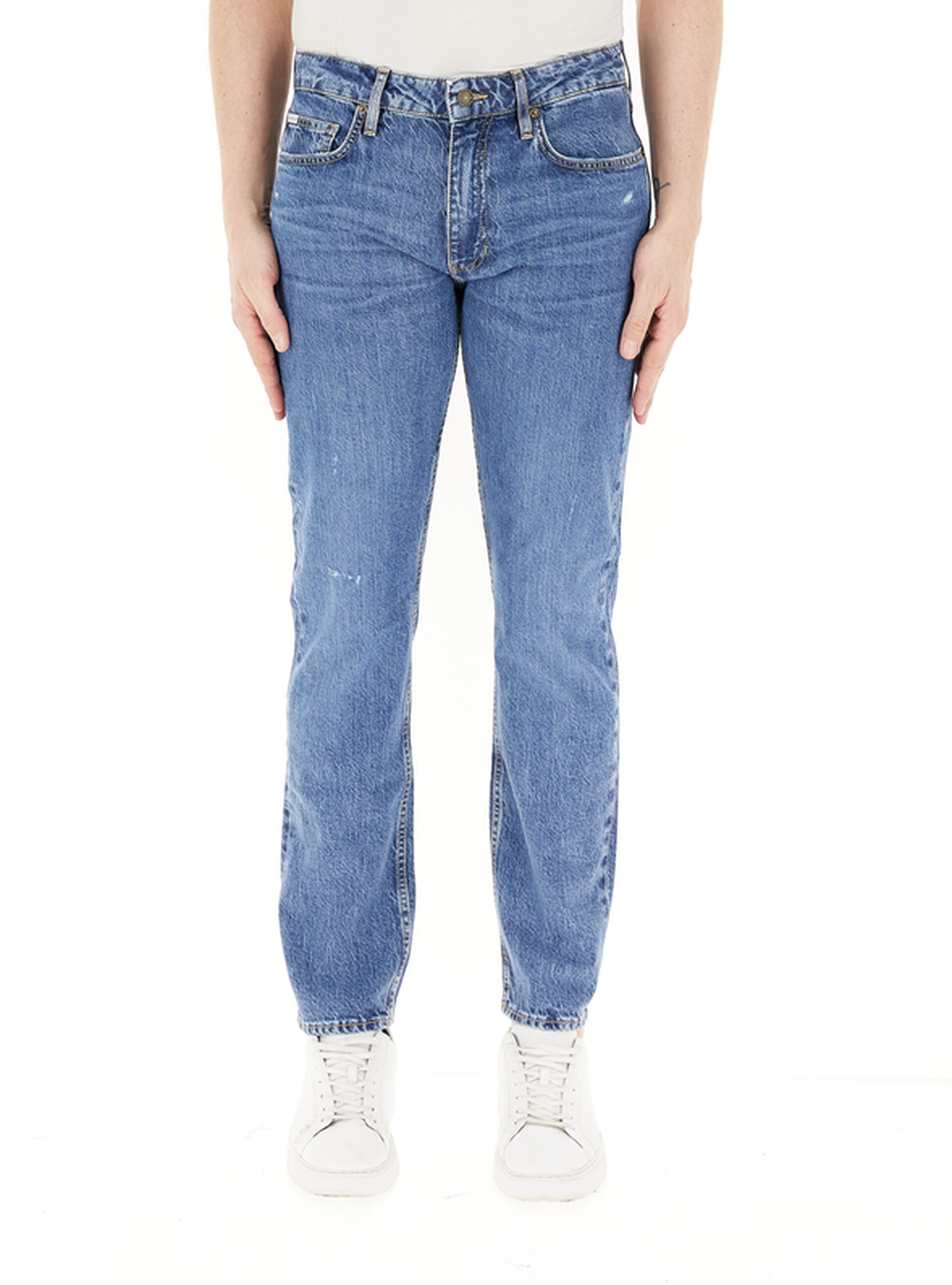 Jeans straight leg BLU CHIARO