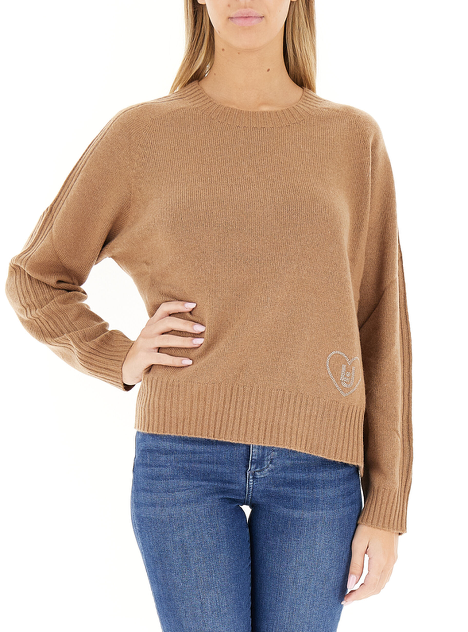 Maglione girocollo LIU JEANS CAMMELLO XS