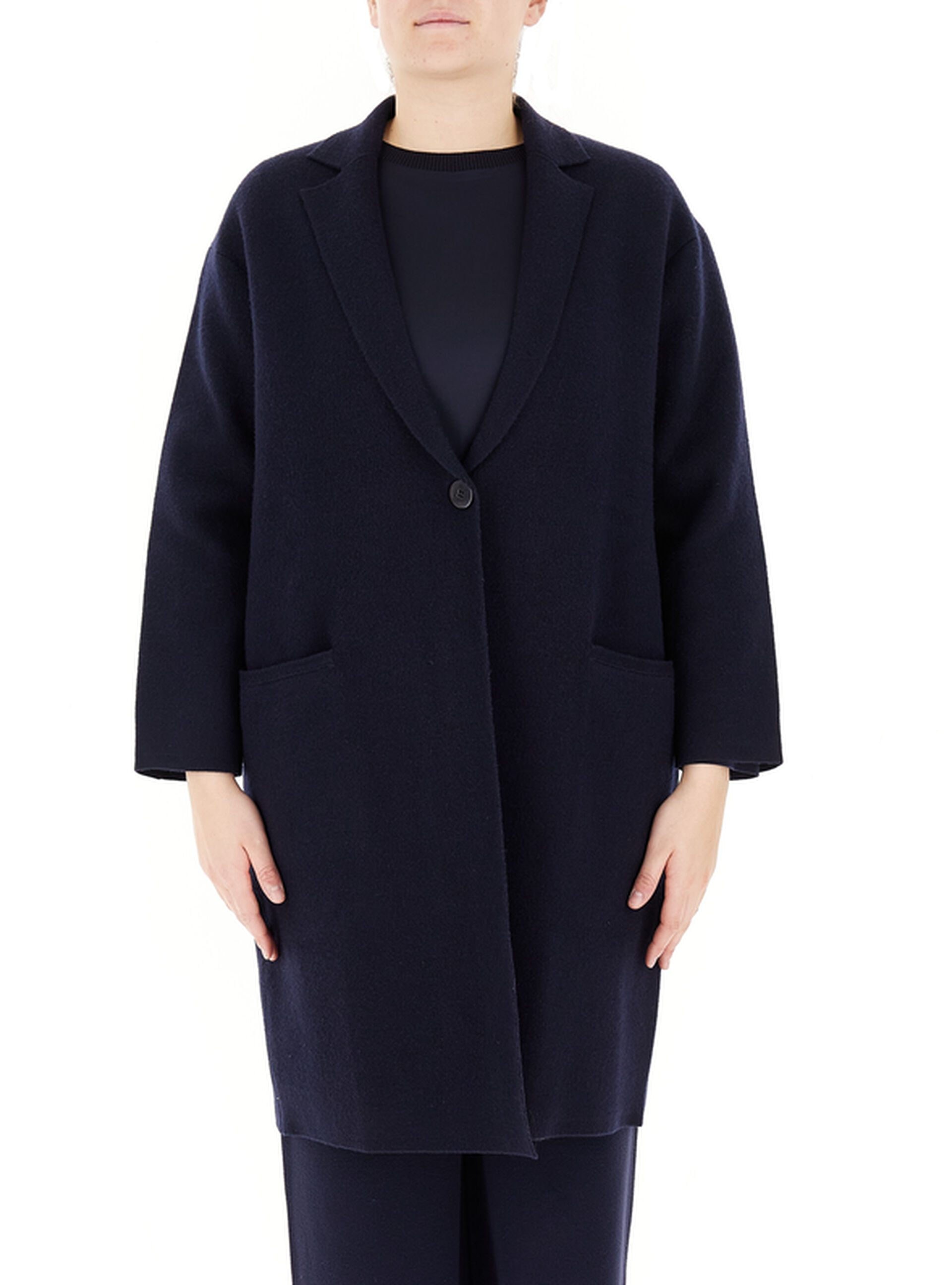 Cappotto monopetto BLU NOTTE