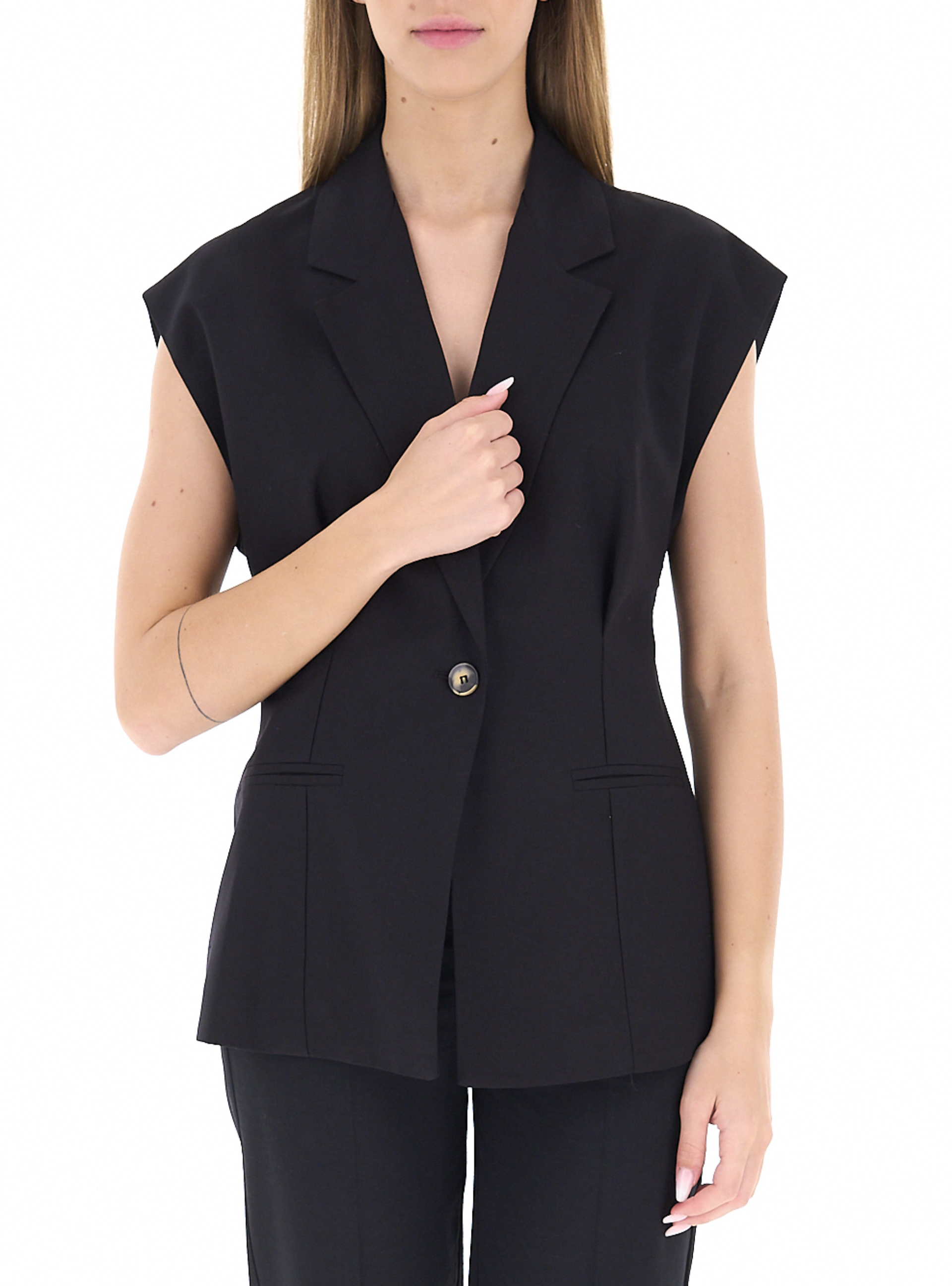 VICOLO Blazer smanicato NERO