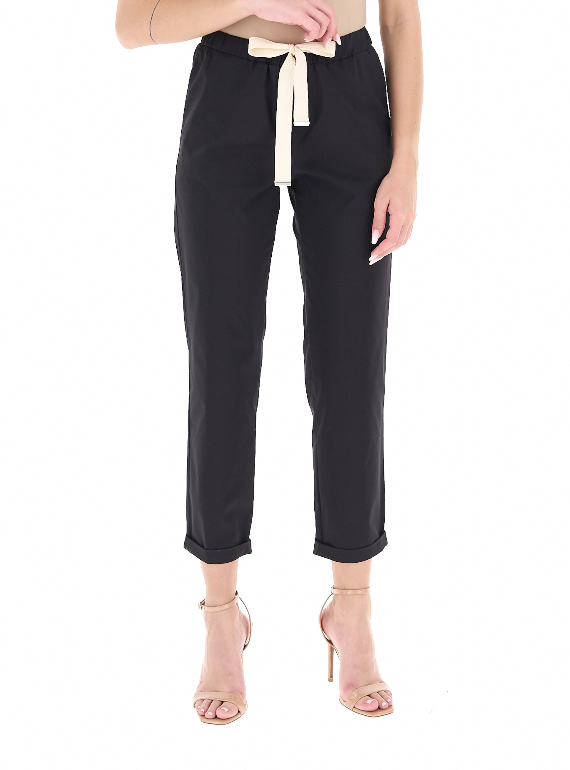 VICOLO Pantalone a sigaretta NERO