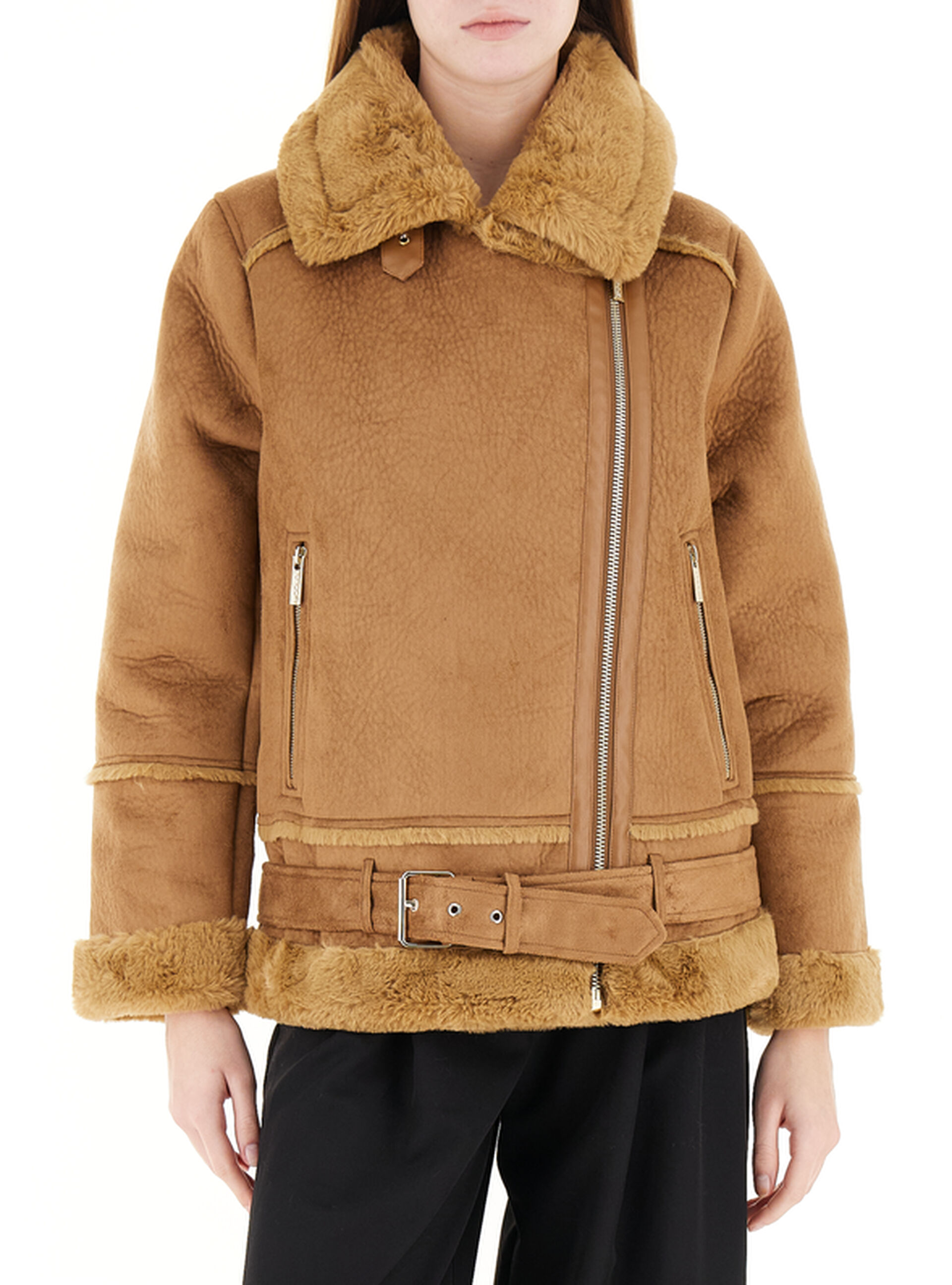 Giacca in similpelle COGNAC L