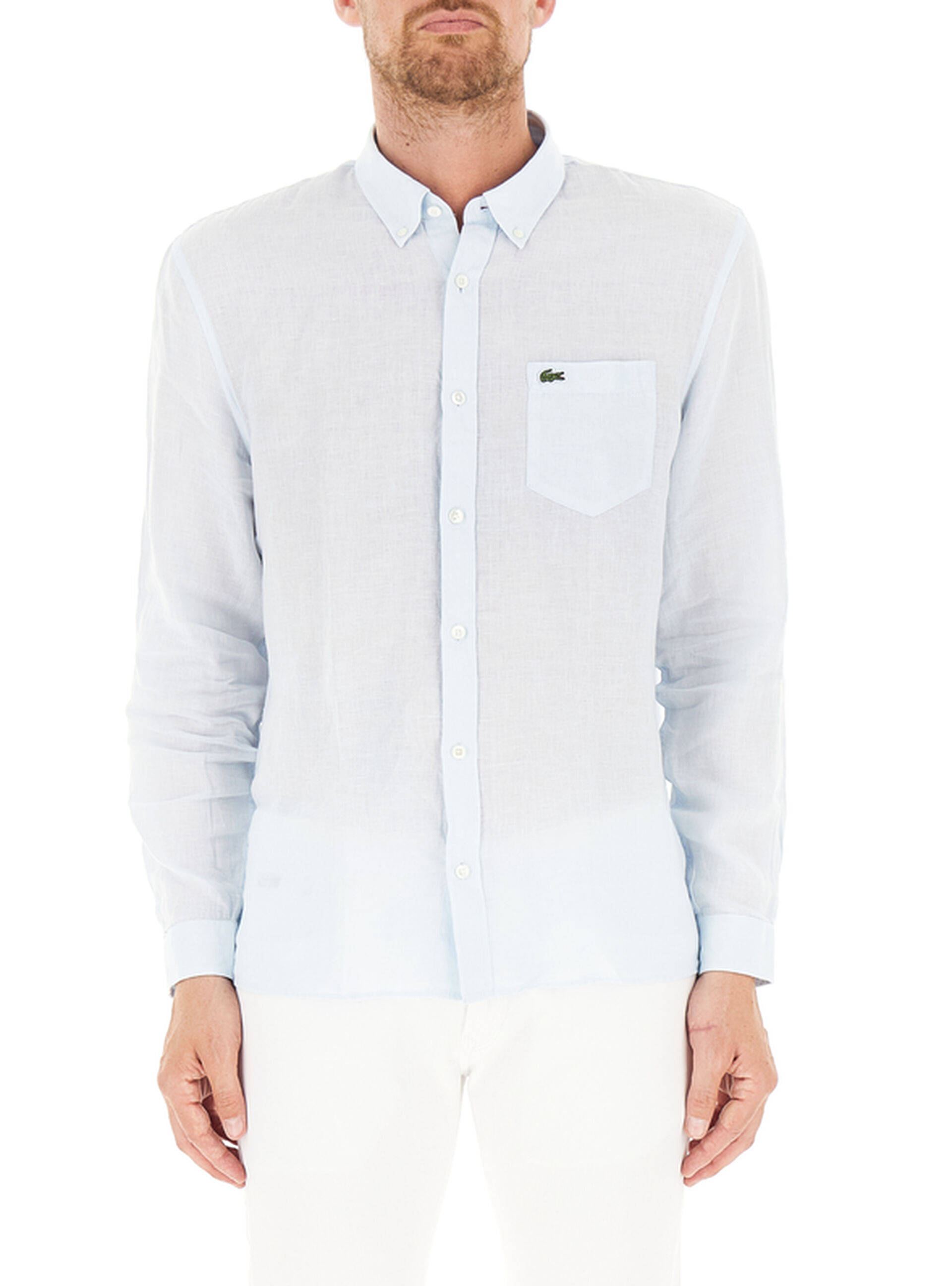 Camicia in lino AZZURRO CHIARO 42