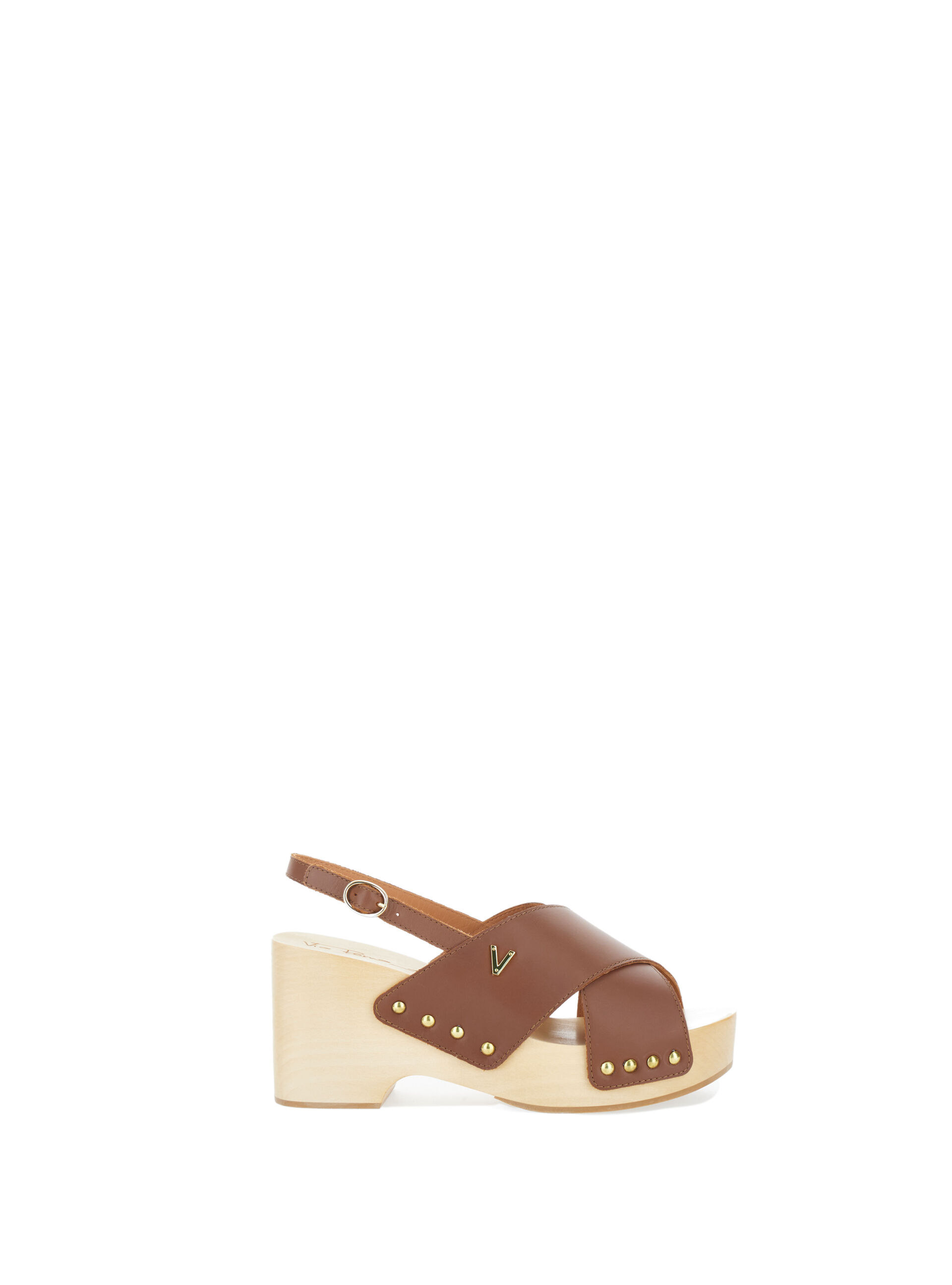 Sandali con zeppa MARRONE