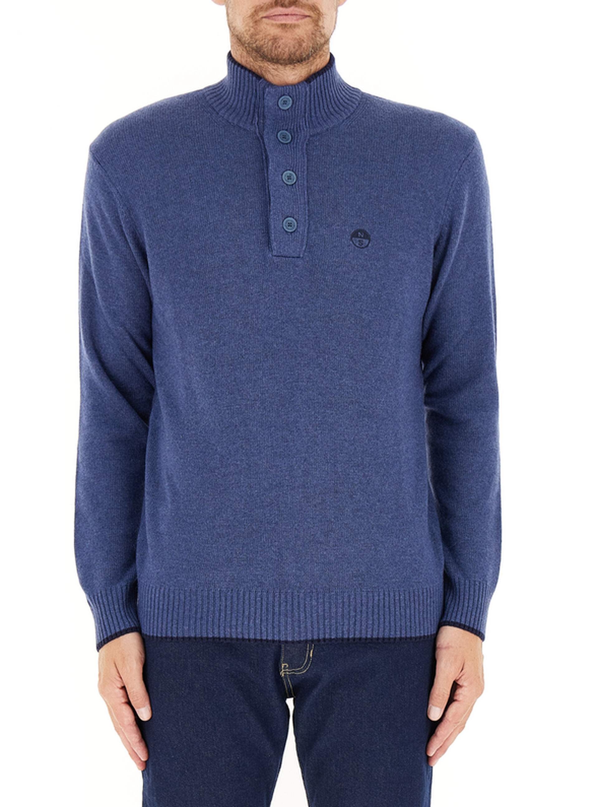 Maglione collo alto BLU CHIARO