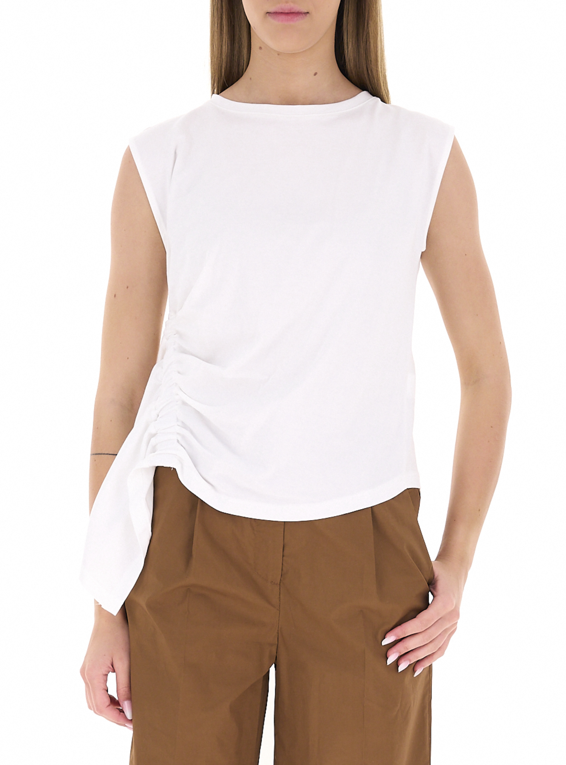 T-shirt con drappeggio VICOLO