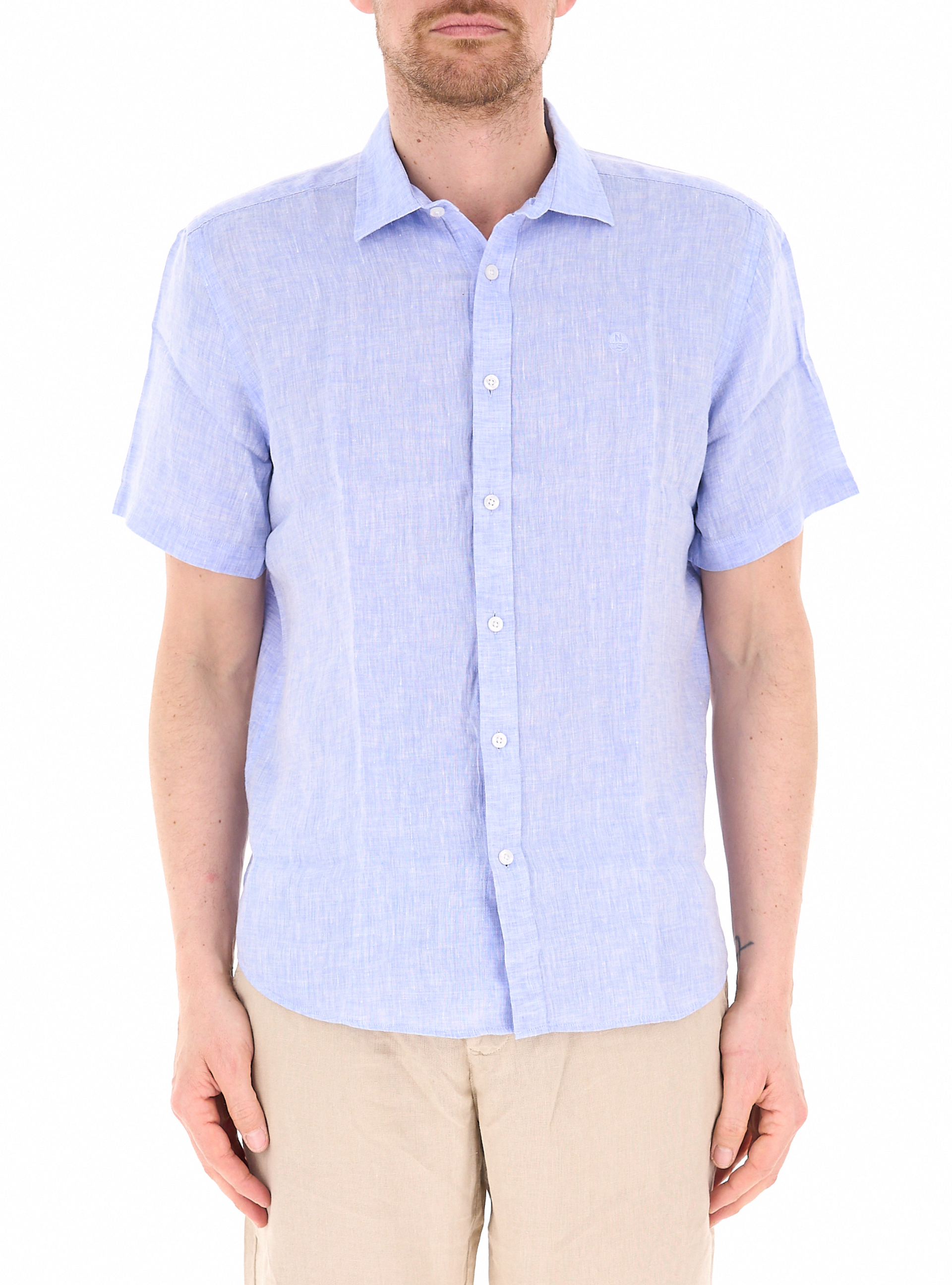 Camicia in lino AZZURRO CHIARO