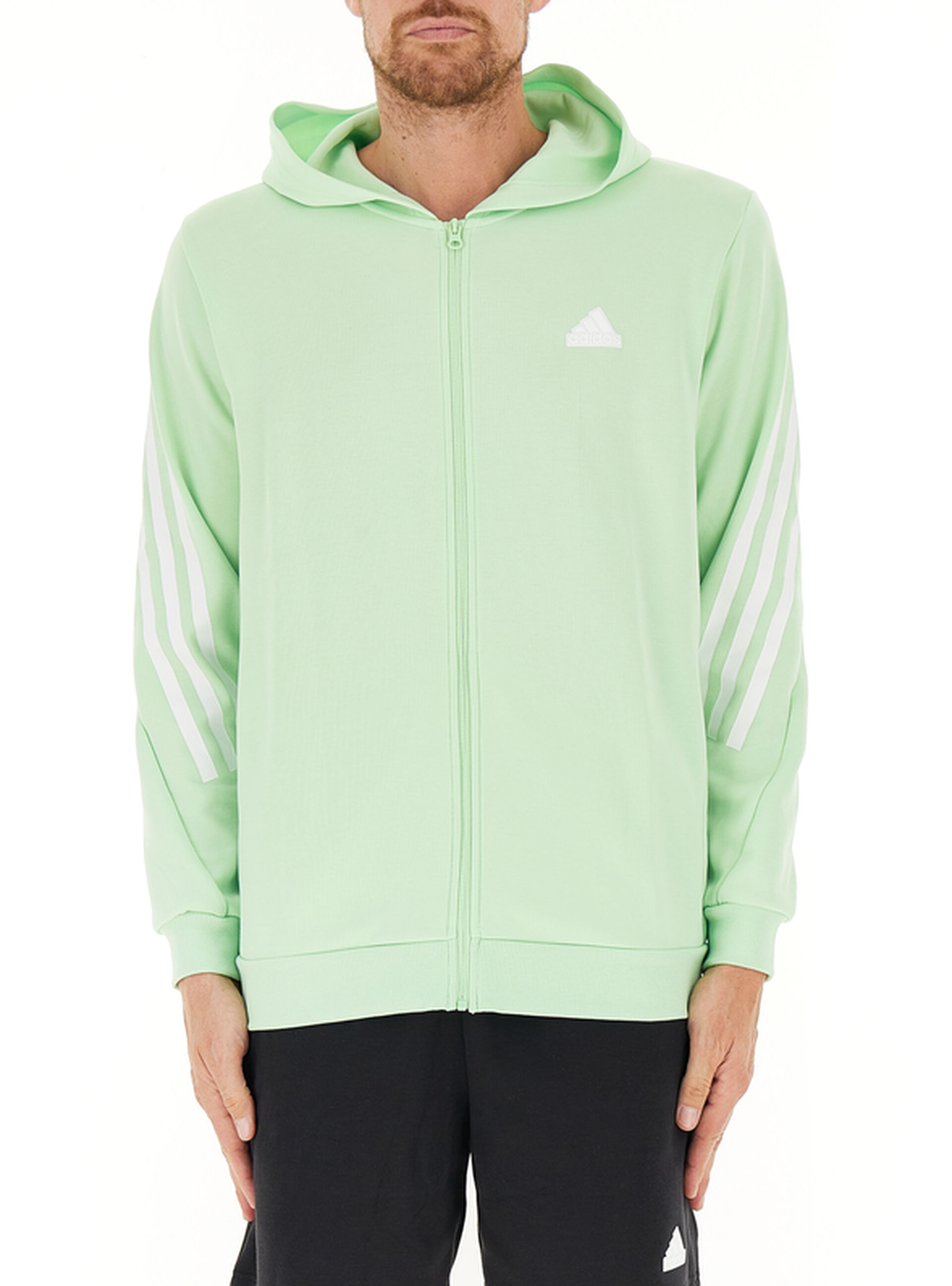 Adidas Felpa con zip VERDE