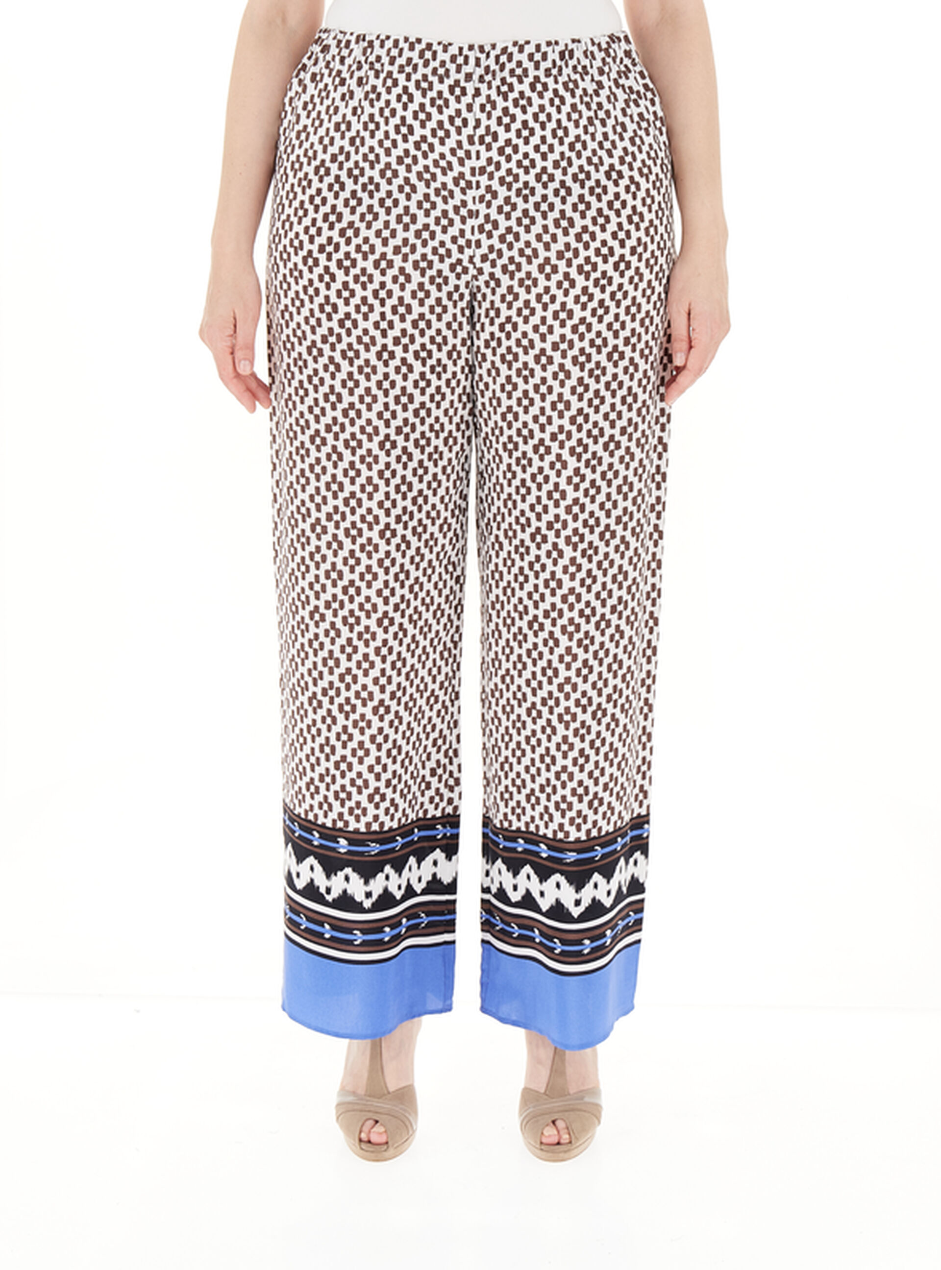 Pantalone gamba ampia MARRONE
