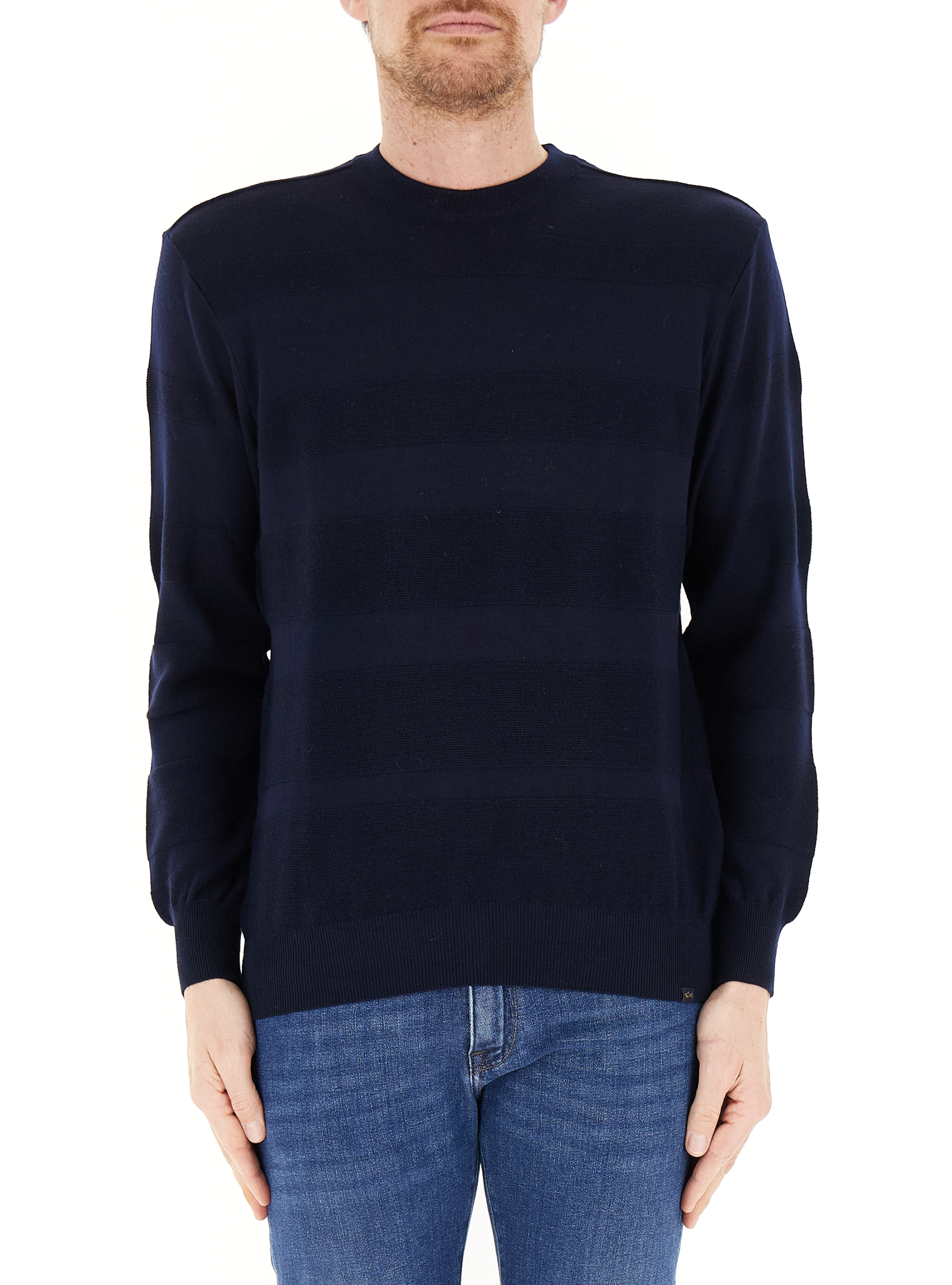 Maglione lana vergine BLU SCURO