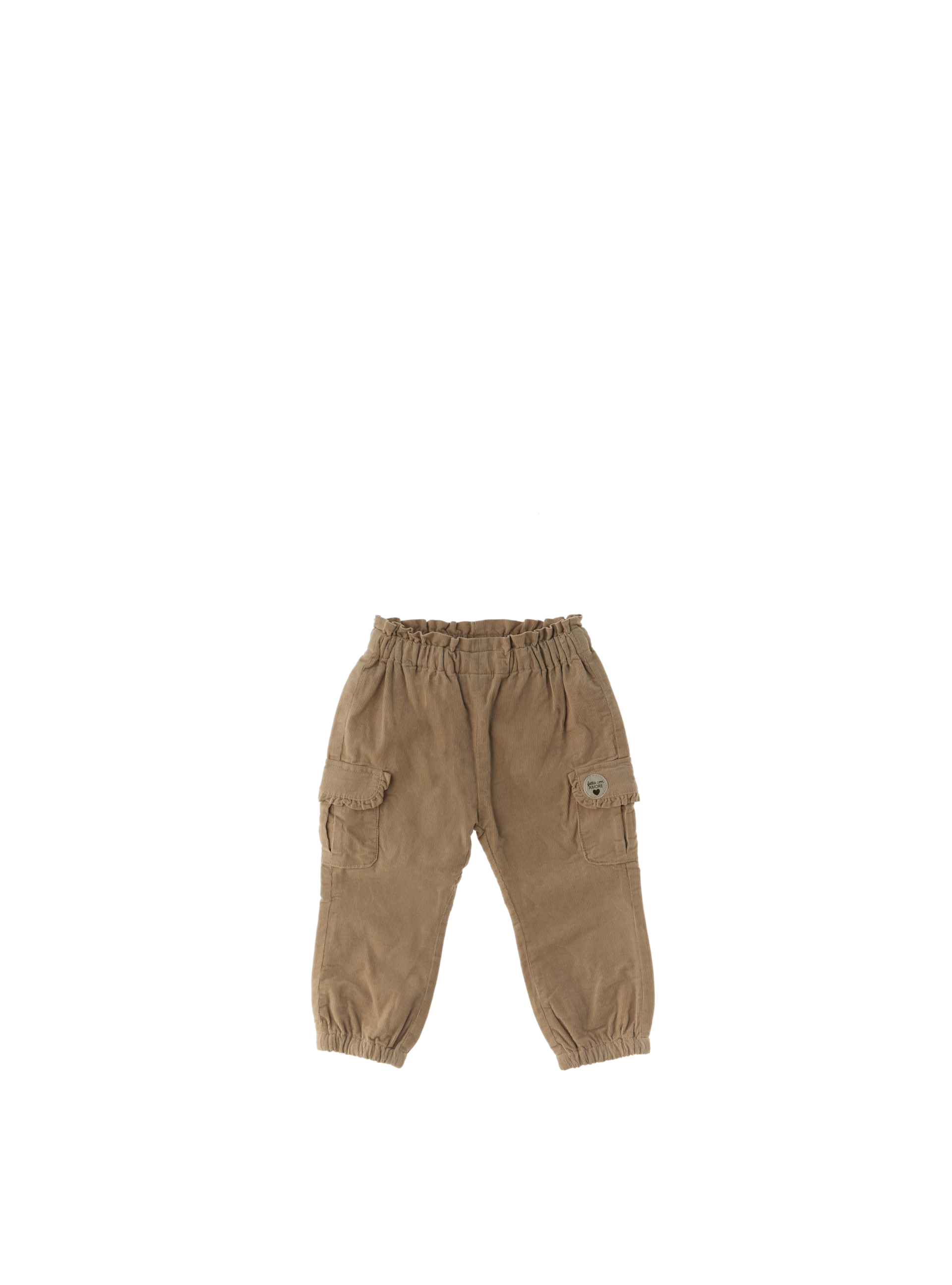 Pantalone cargo velluto costine NURSERY CAMMELLO 12M