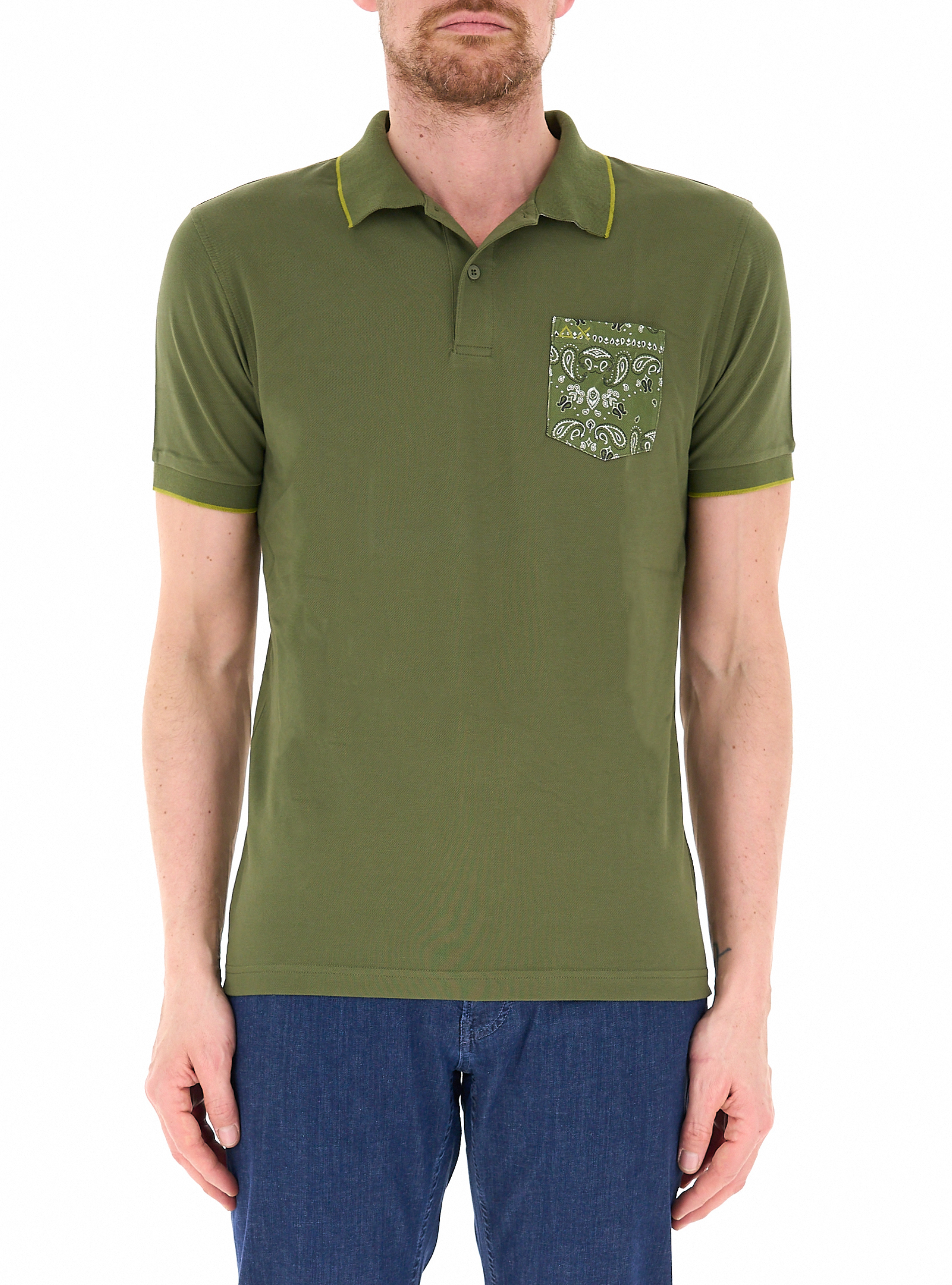 Polo con taschina VERDE MILITARE L