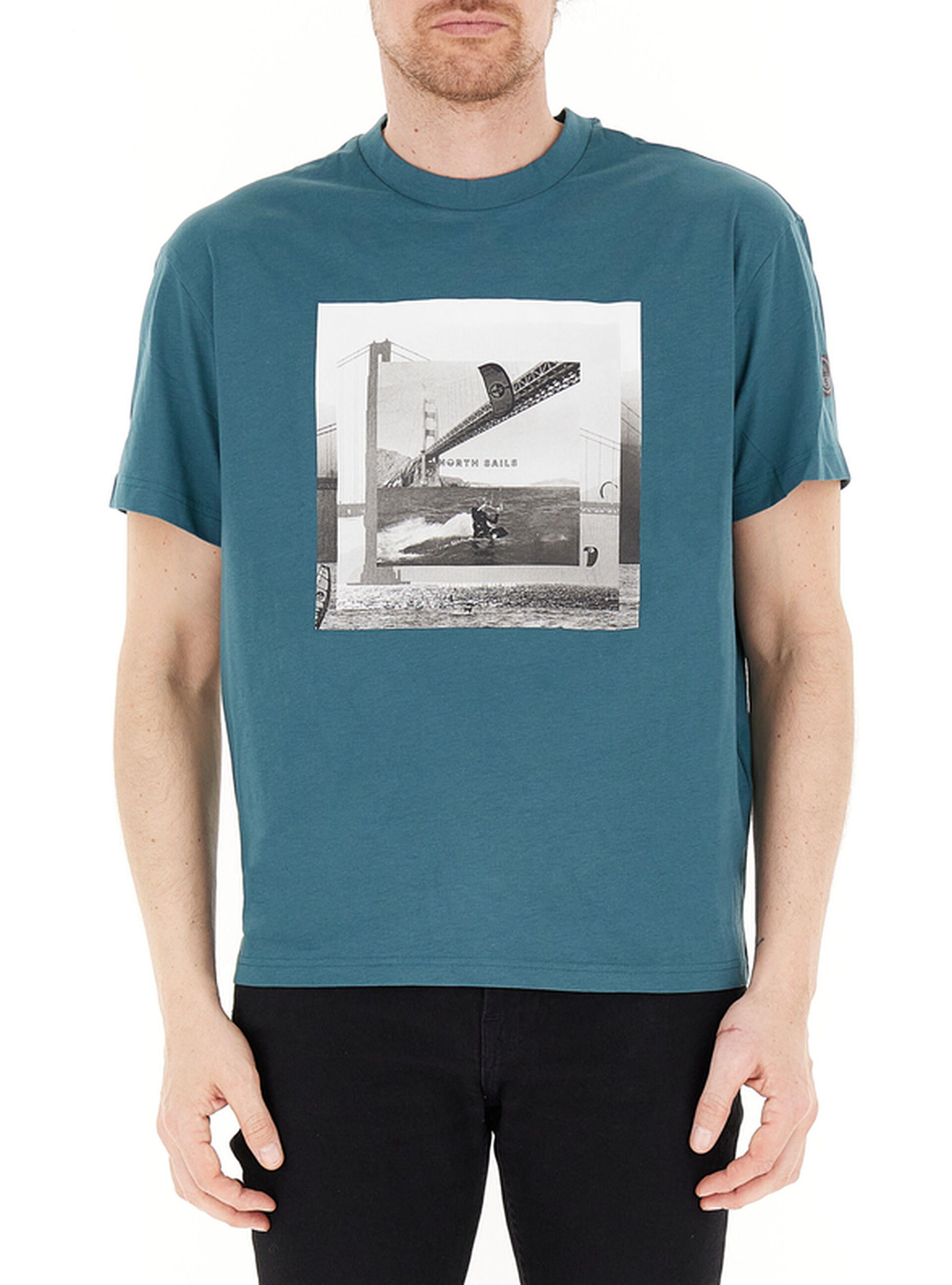 T-shirt girocollo PETROLIO L