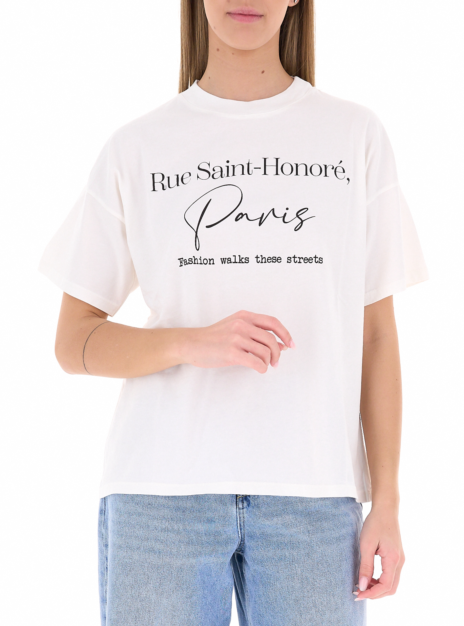 VICOLO T-shirt girocollo PANNA
