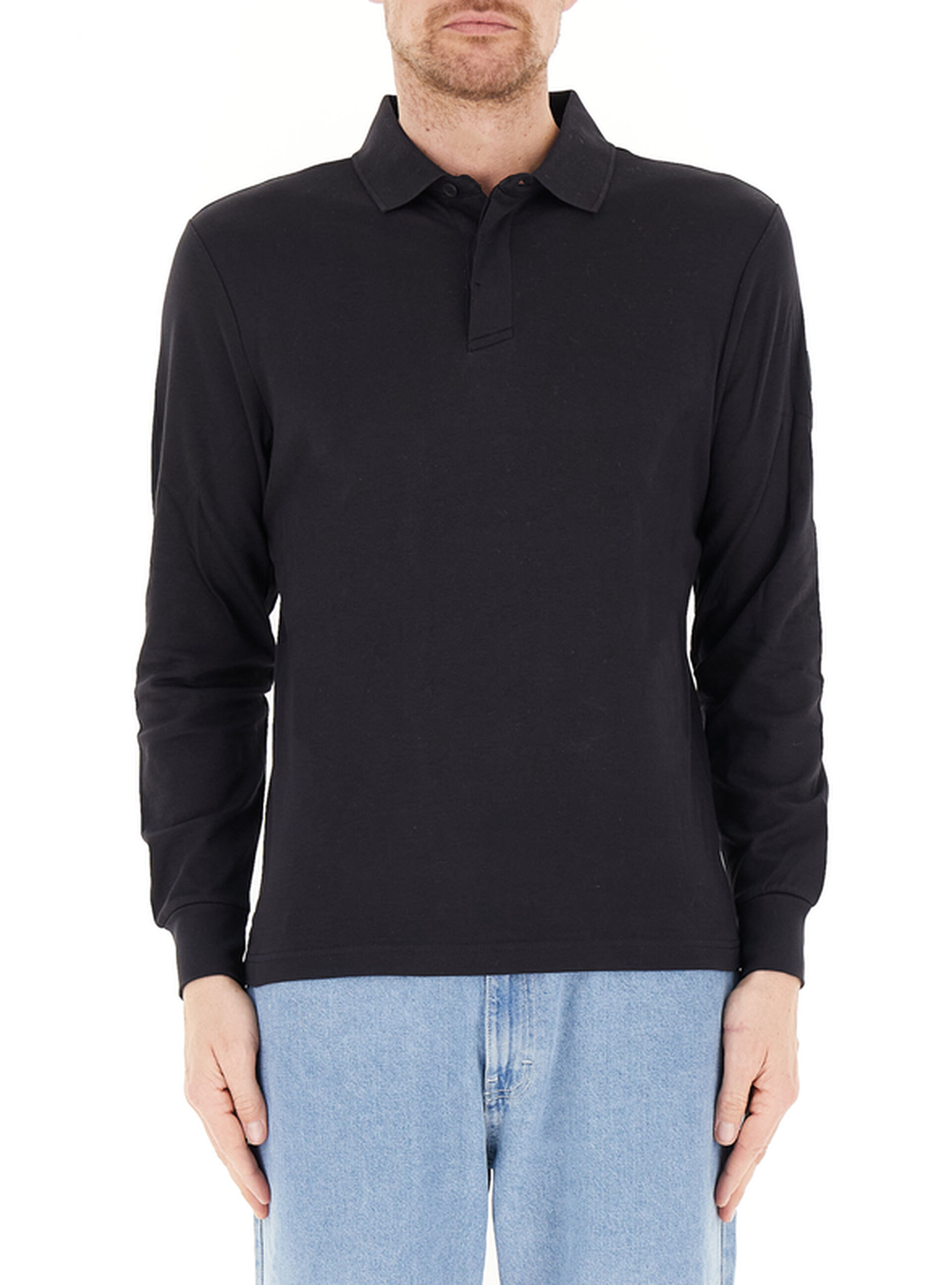 Polo maniche lunghe NERO L