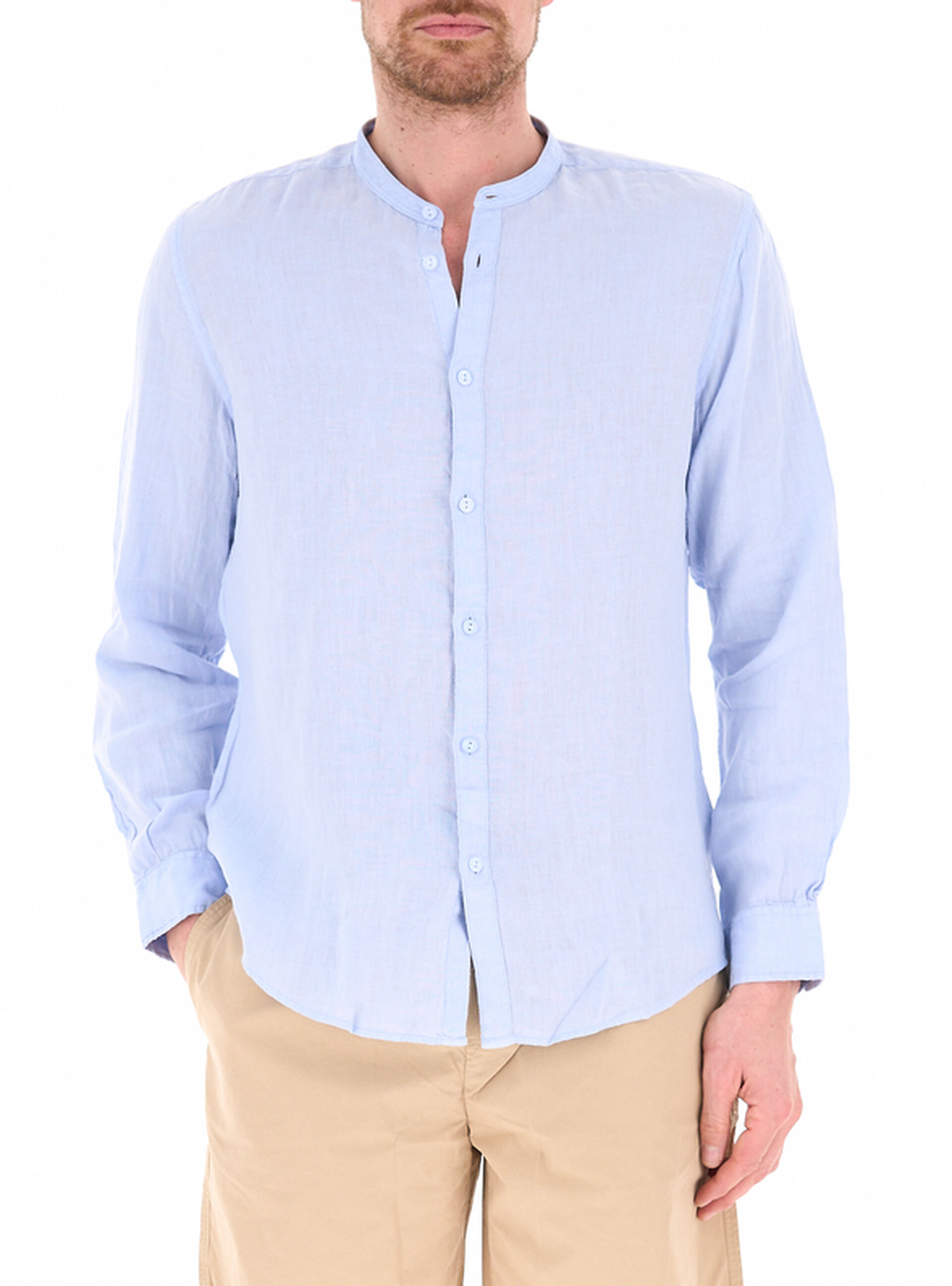 Camicia in lino AZZURRO CHIARO L