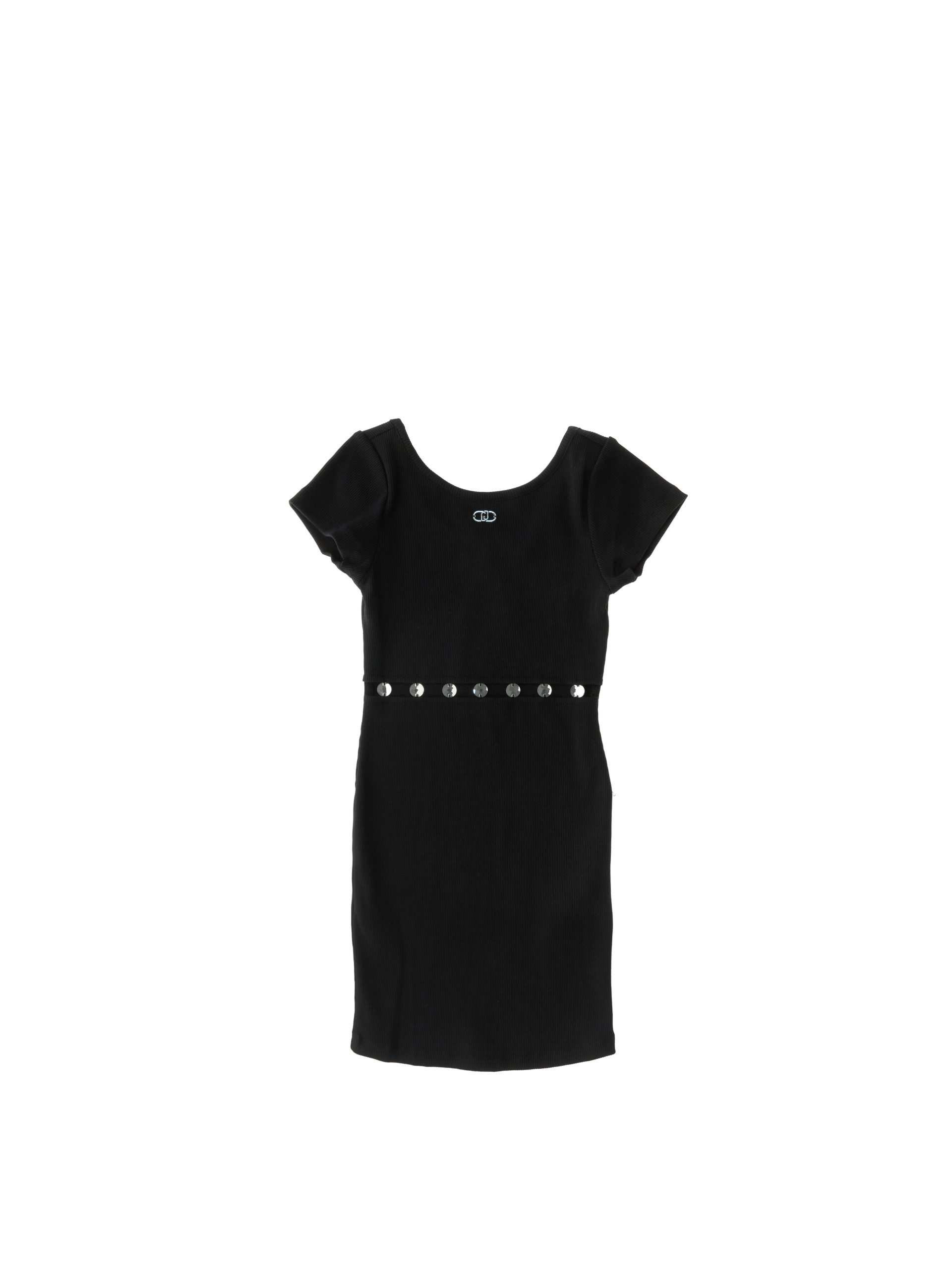 LIU JO Abito in cotone JUNIOR NERO
