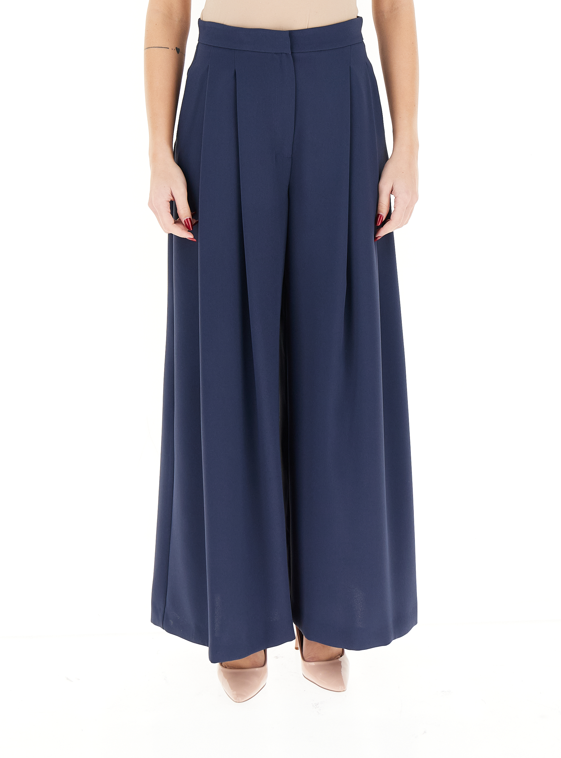 Pantalone wide leg BLU NAVY